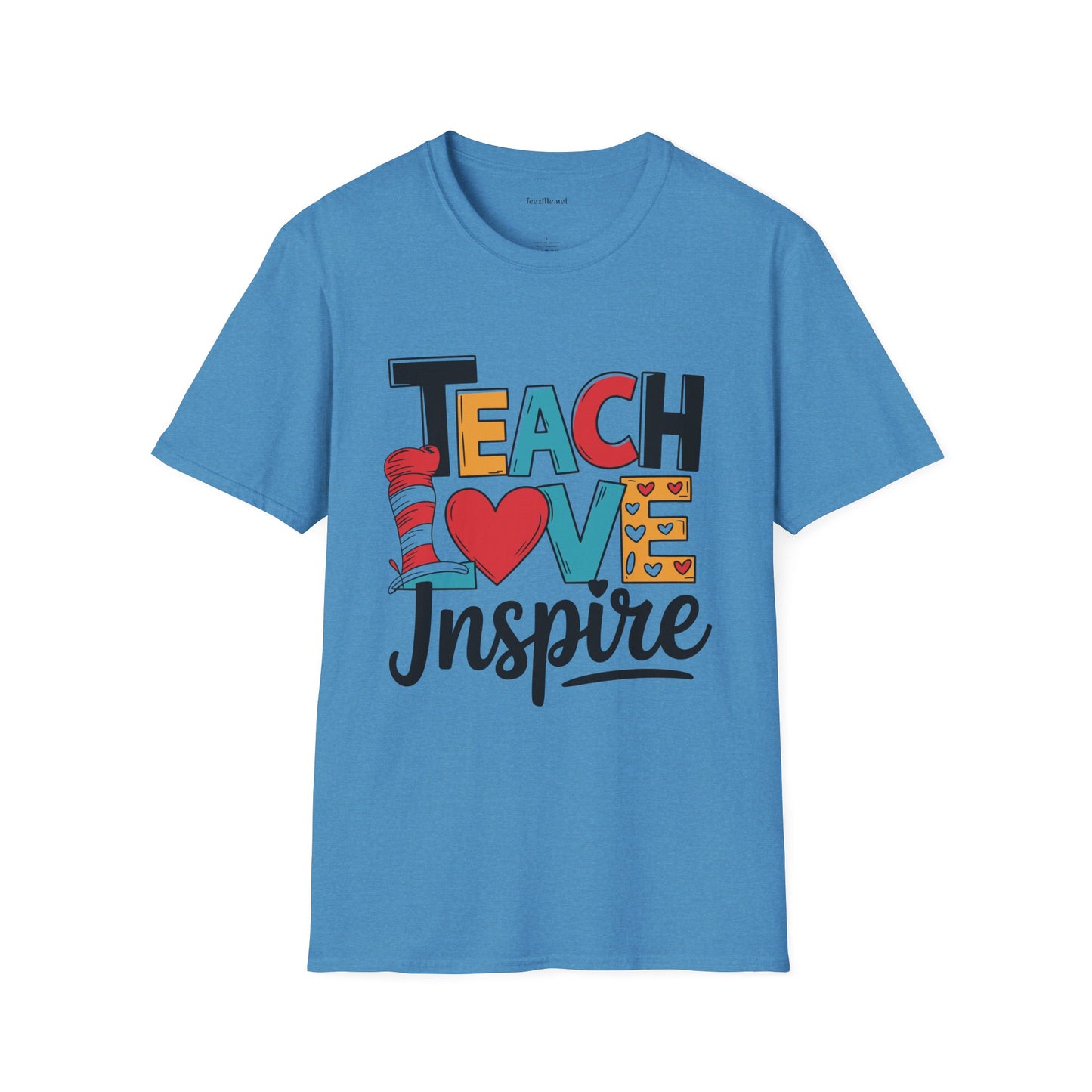 Teach Love Inspire Unisex Soft Style T-Shirt 100% Cotton Graphic