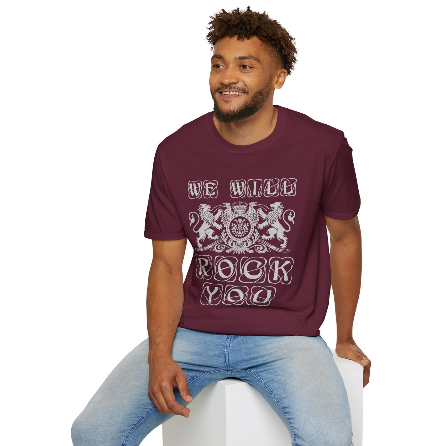 We Will Rock You Unisex SoftStyle T-Shirt 100% Cotton Graphic Music
