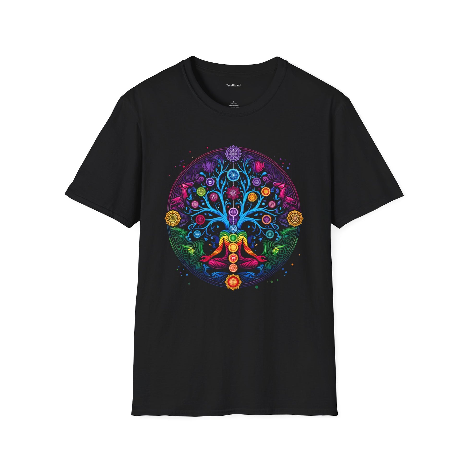 Chakra with Moon  Unisex Softstyle T-Shirt 100% Cotton Graphic