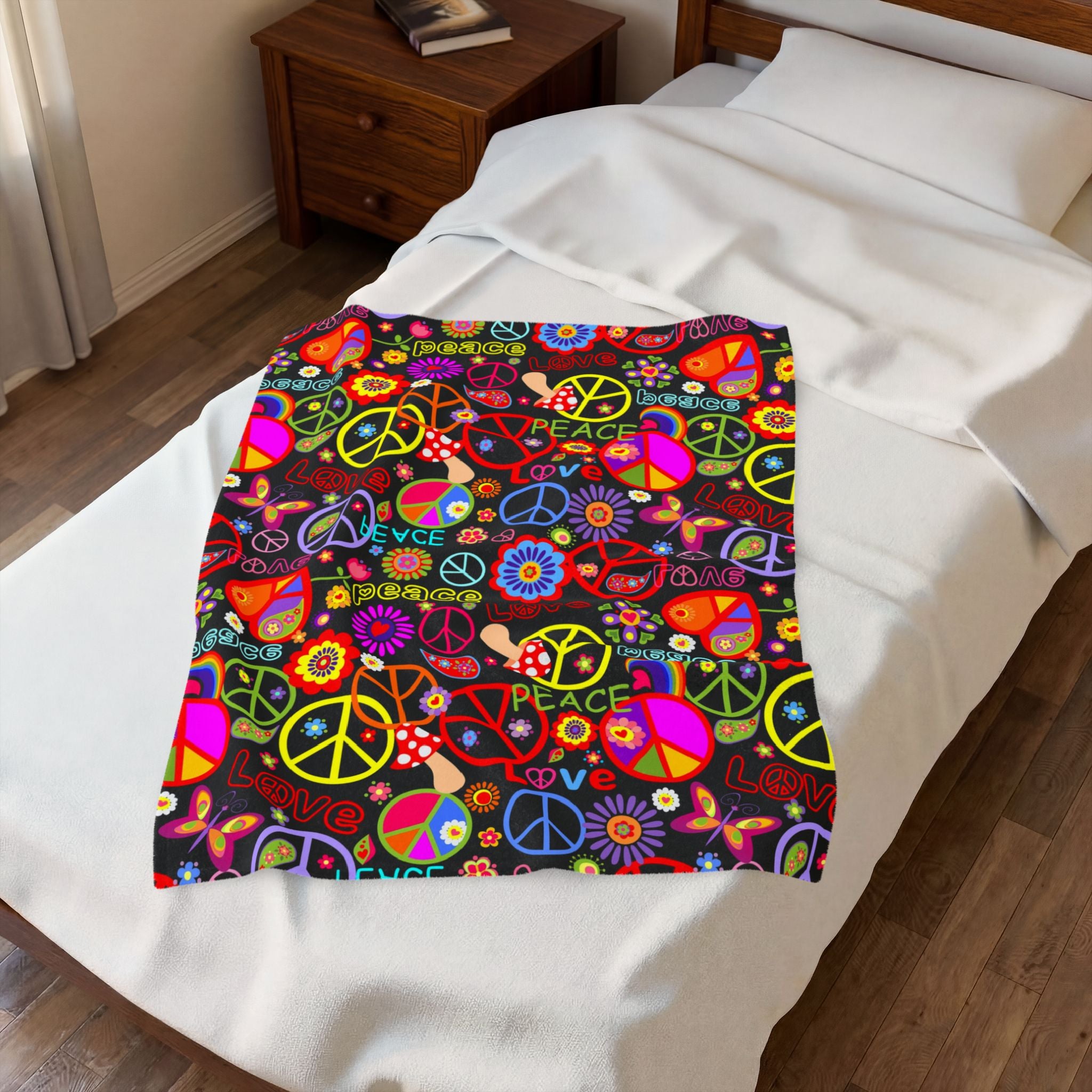Hippie - Velveteen Plush Blanket