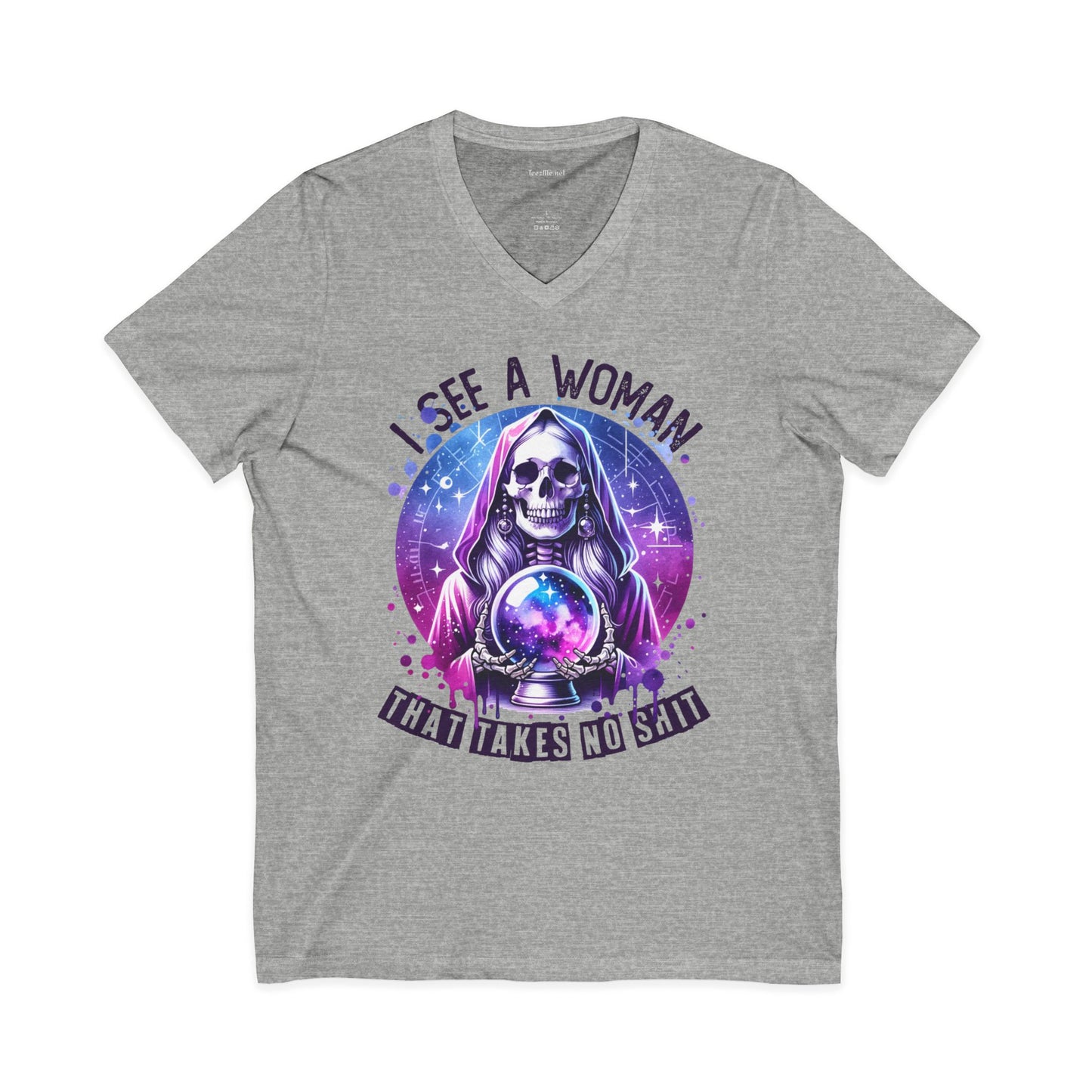 I See A Woman That Takes No Shit Tarot Unisex Jersey Short Sleeve V-Neck Tee