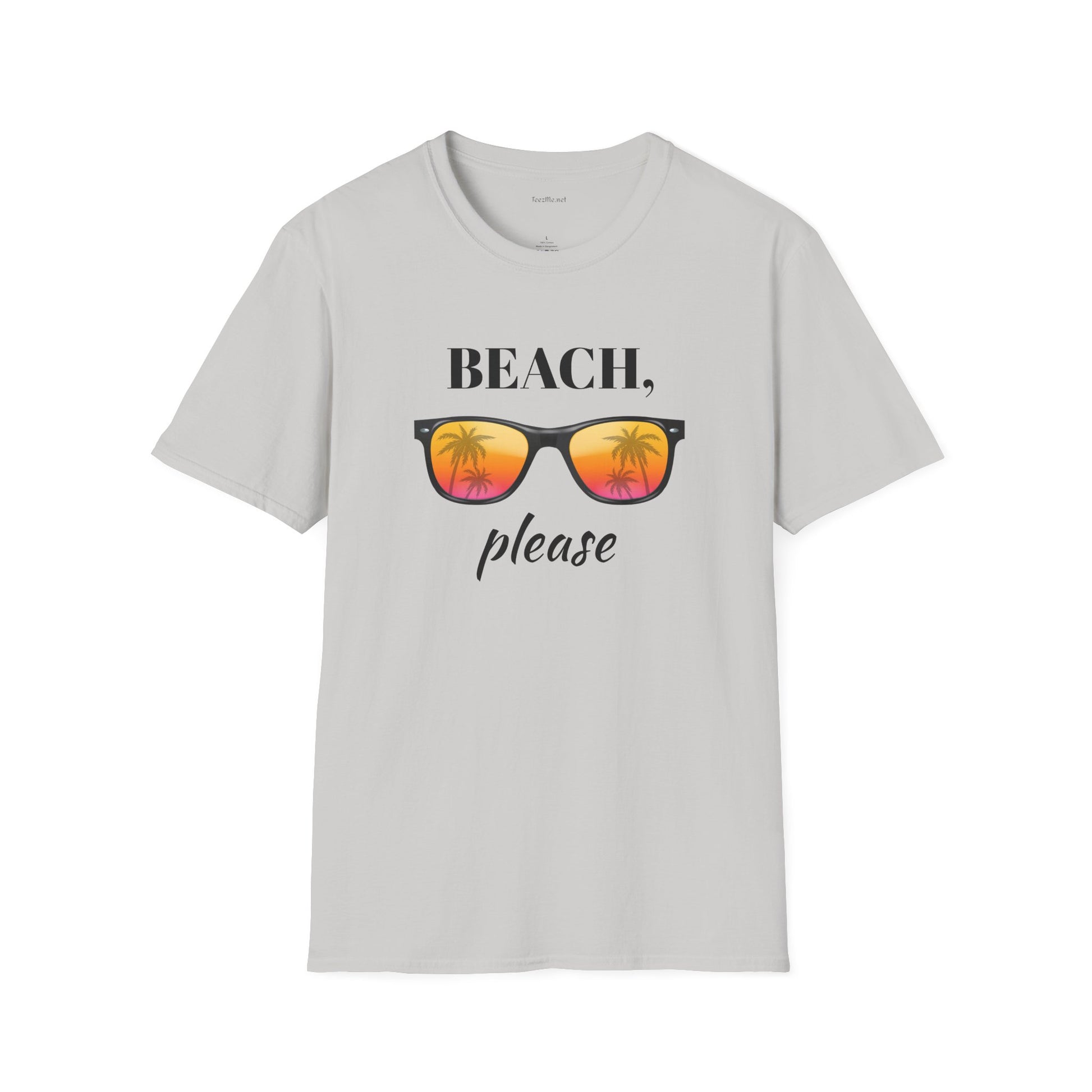 Beach please - Unisex Softstyle T-Shirt 100% Cotton Graphic