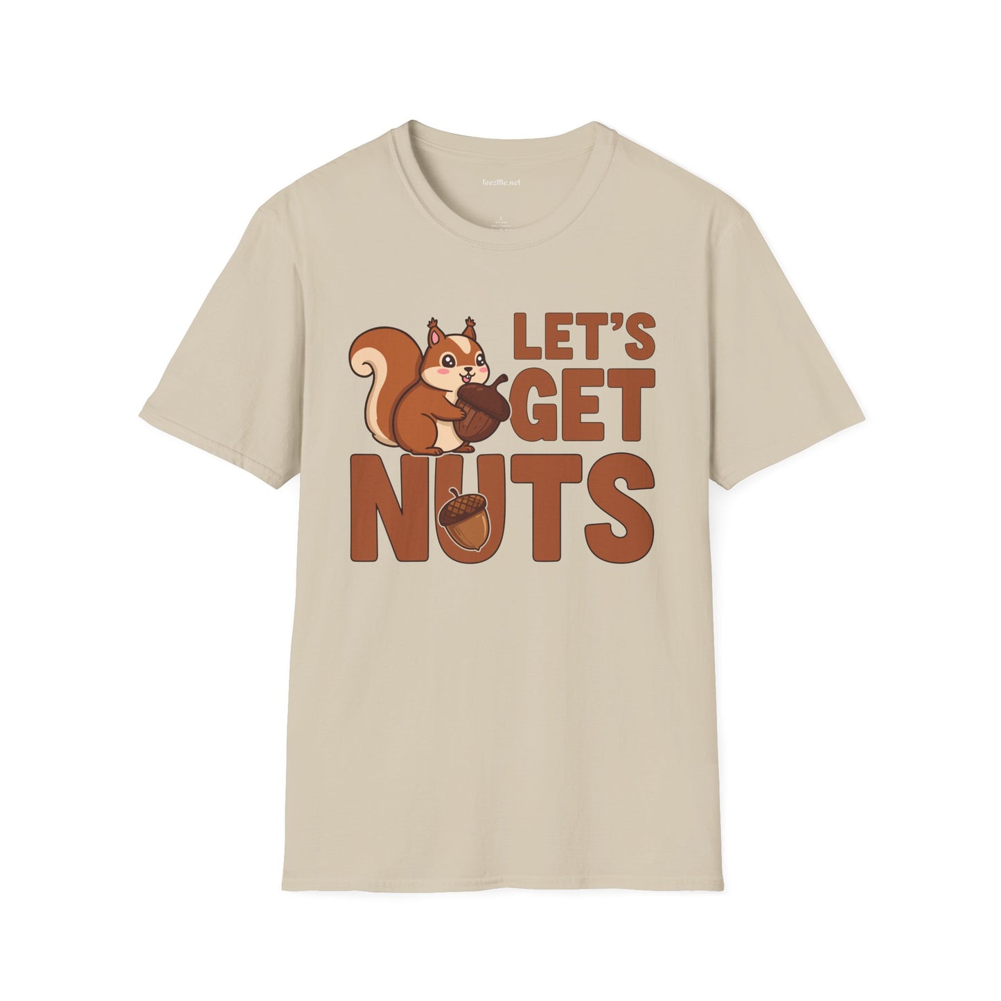 Let's Get Nuts Unisex Softstyle T-Shirt 100% Cotton Graphic