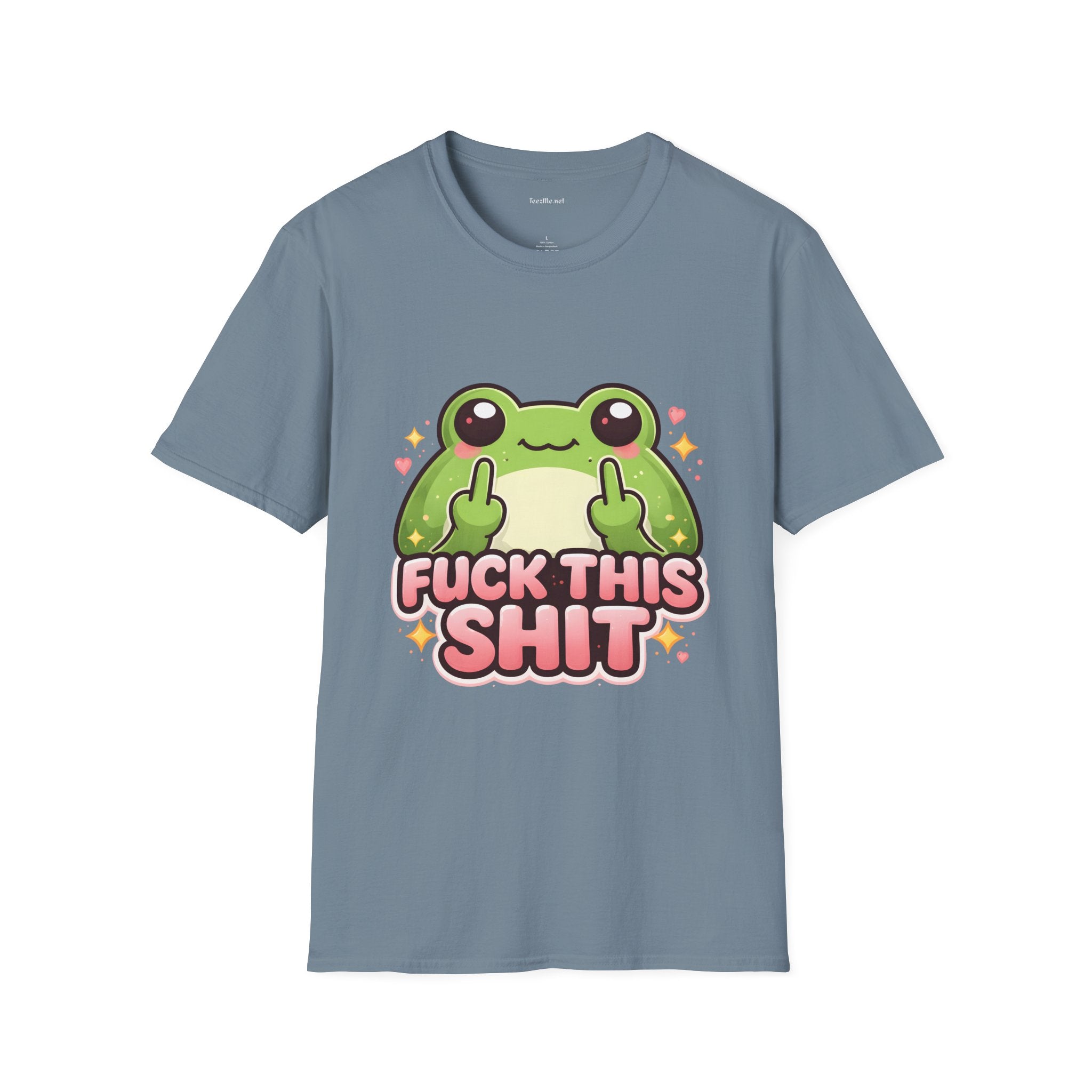 Cute Frog Middle Finger T-Shirt — “Fuck This Shit” Graphic Tee