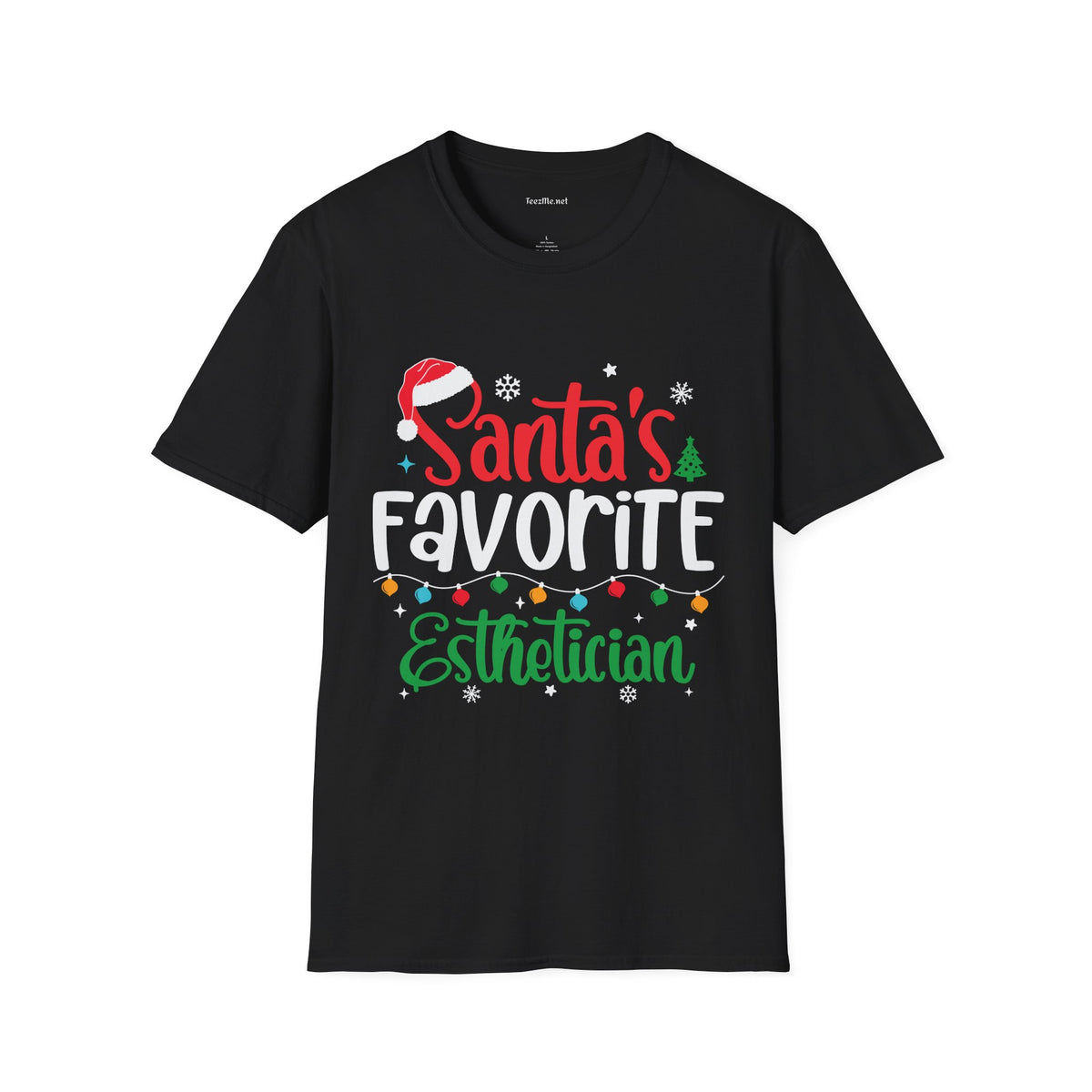 Santa's Favorite Esthetician T-Shirt — Funny Christmas Skincare Gift