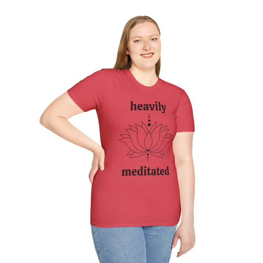 Heavily Meditated - Unisex Softstyle T-Shirt 100% Cotton Graphic