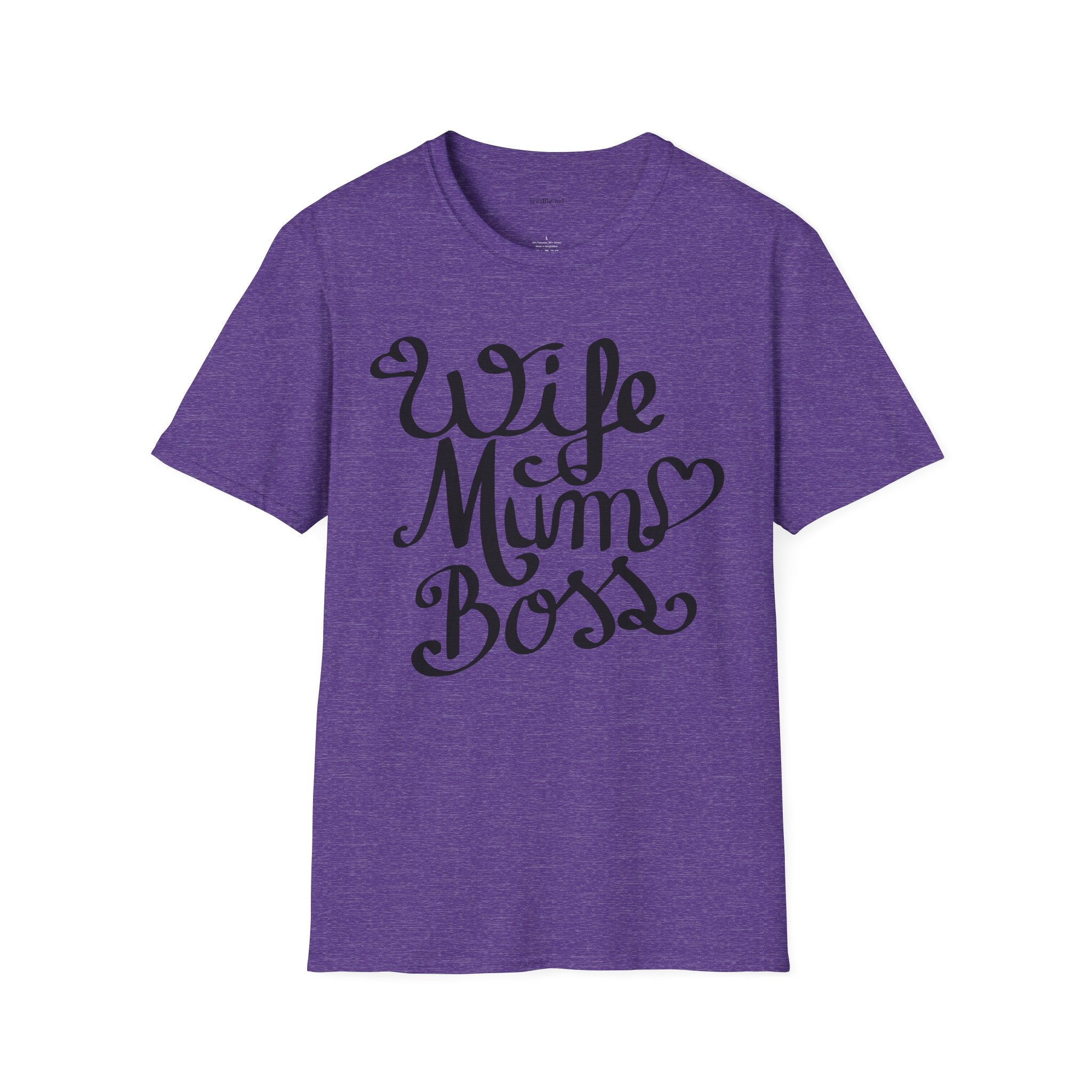 Wife Mum Boss - Unisex Softstyle T-Shirt 100% Cotton Graphic