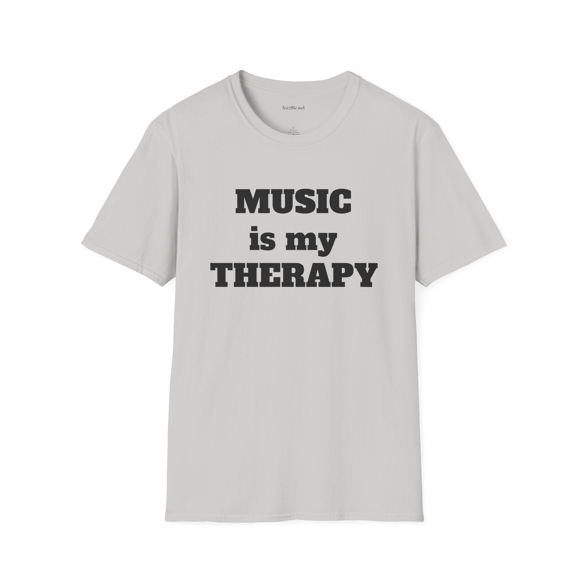 Music is my Therapy Unisex Softstyle T-Shirt 100% Cotton Graphic