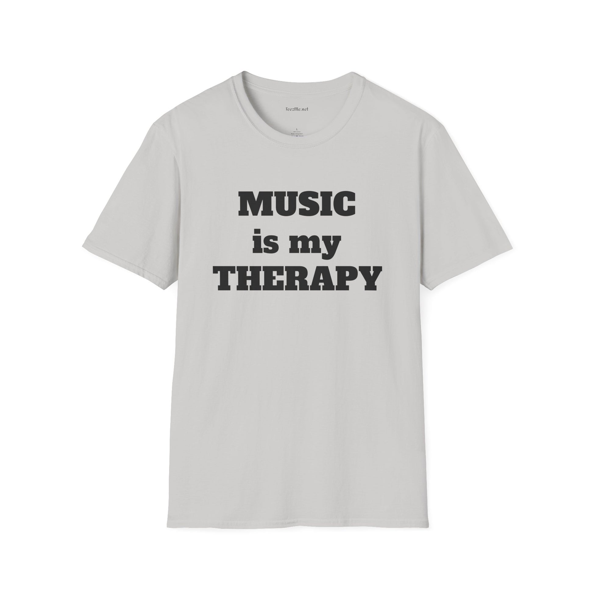 Music is my Therapy Unisex Softstyle T-Shirt 100% Cotton Graphic