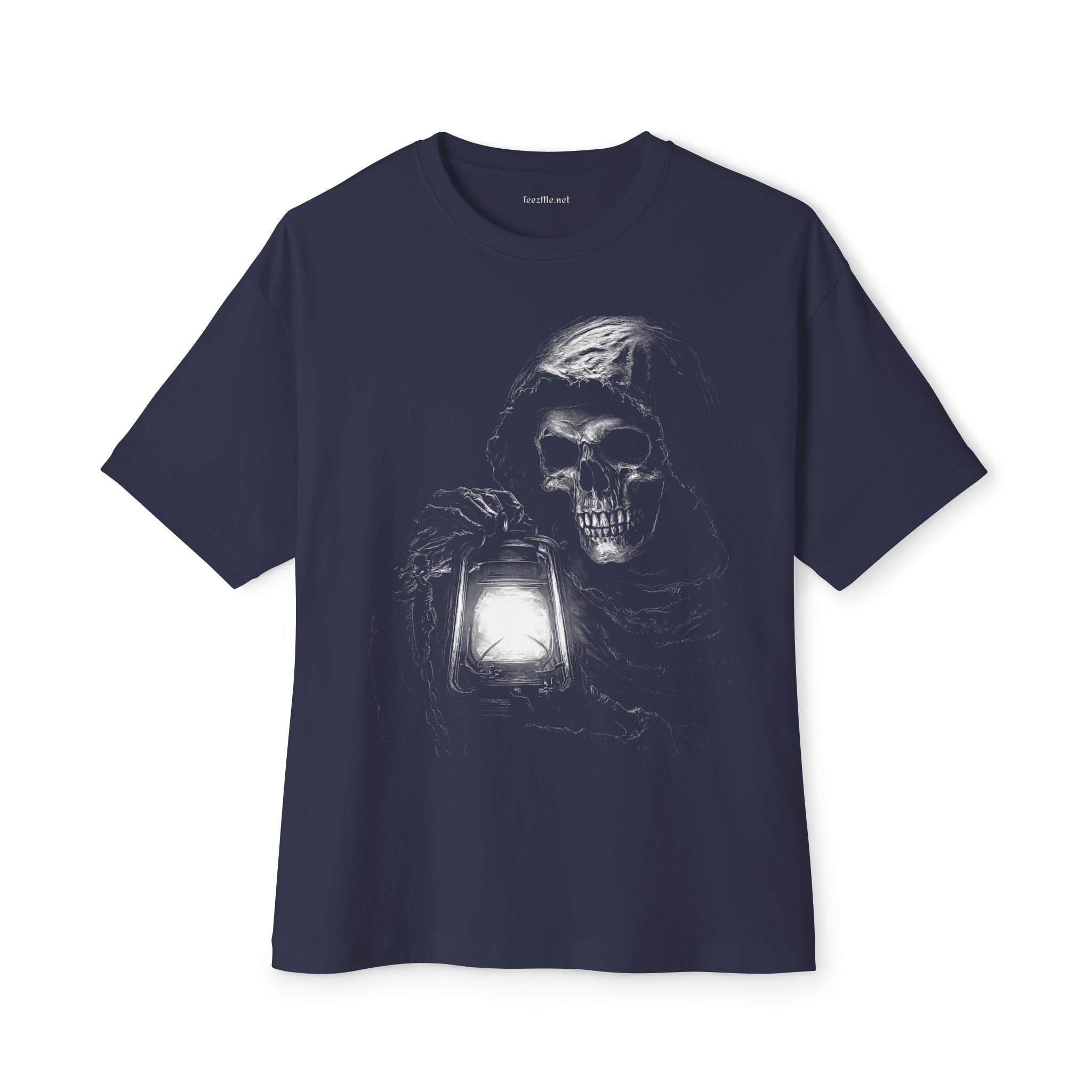 Grim Reaper Skull Unisex Oversized Boxy Tee