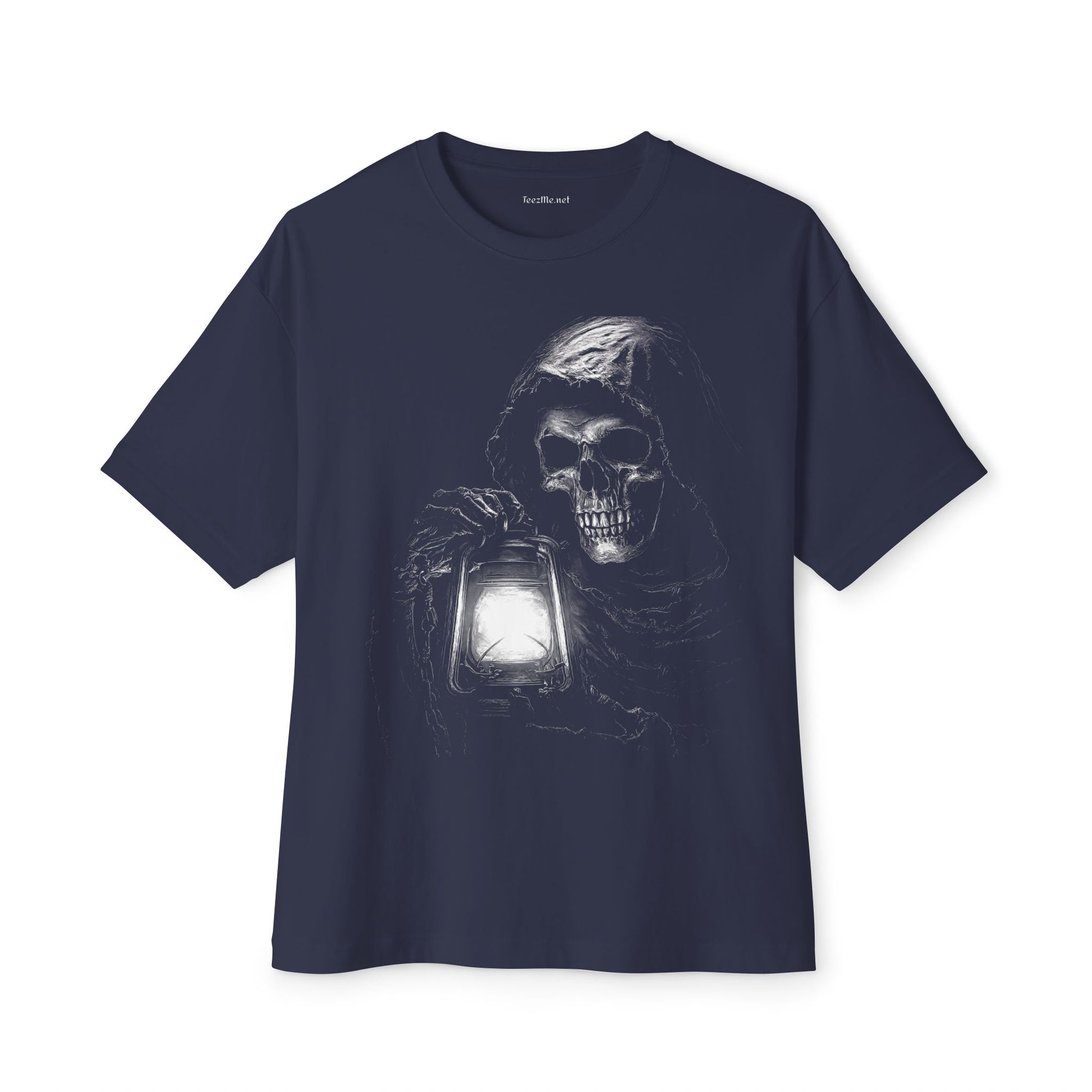 Grim Reaper Skull Unisex Oversized Boxy Tee
