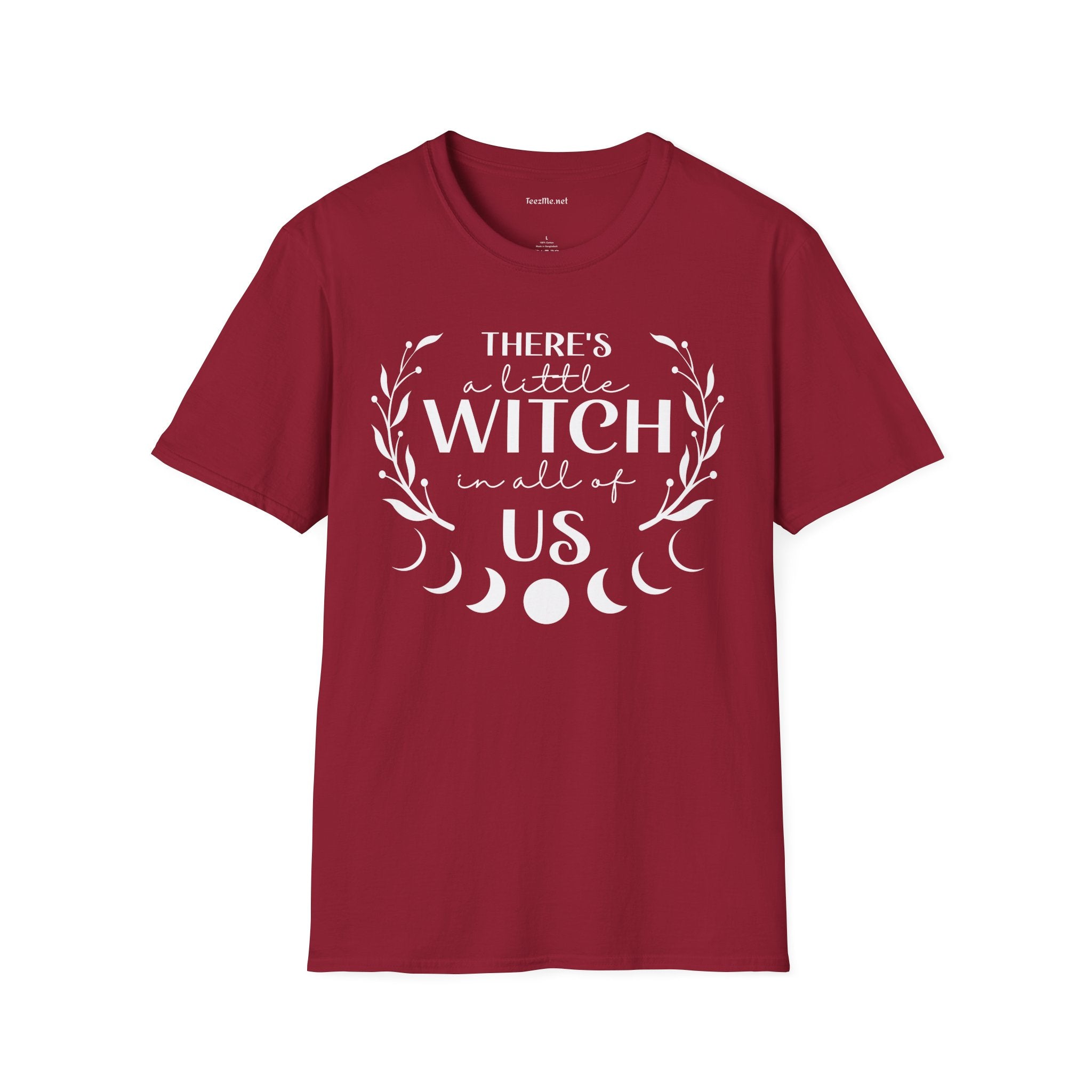 There's a Little Witch in All of Us Unisex Softstyle T-Shirt 100% Cotton Graphic