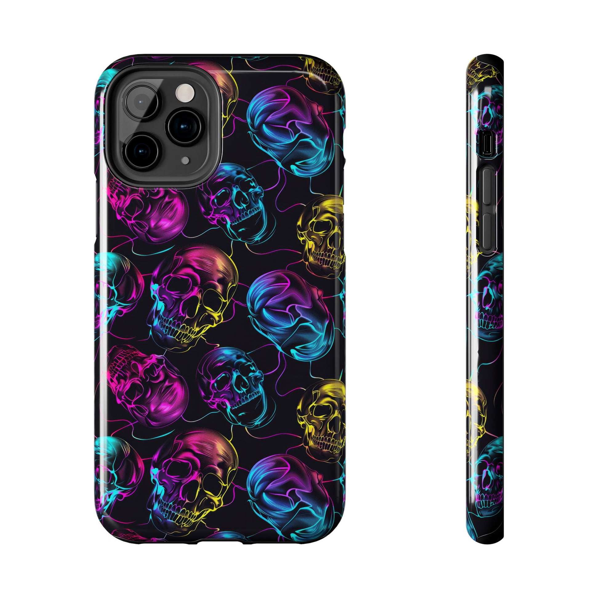 Neon Skull Cell Phone Case Tough Phone Cases