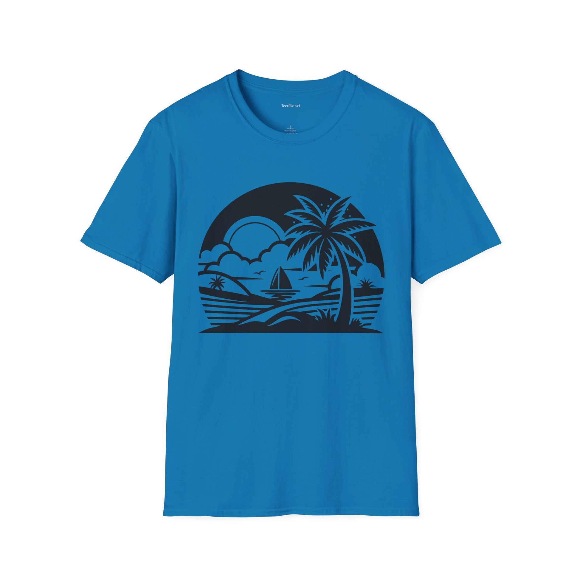 Beach Sunrise - Unisex Softstyle T-Shirt 100% Cotton Graphic