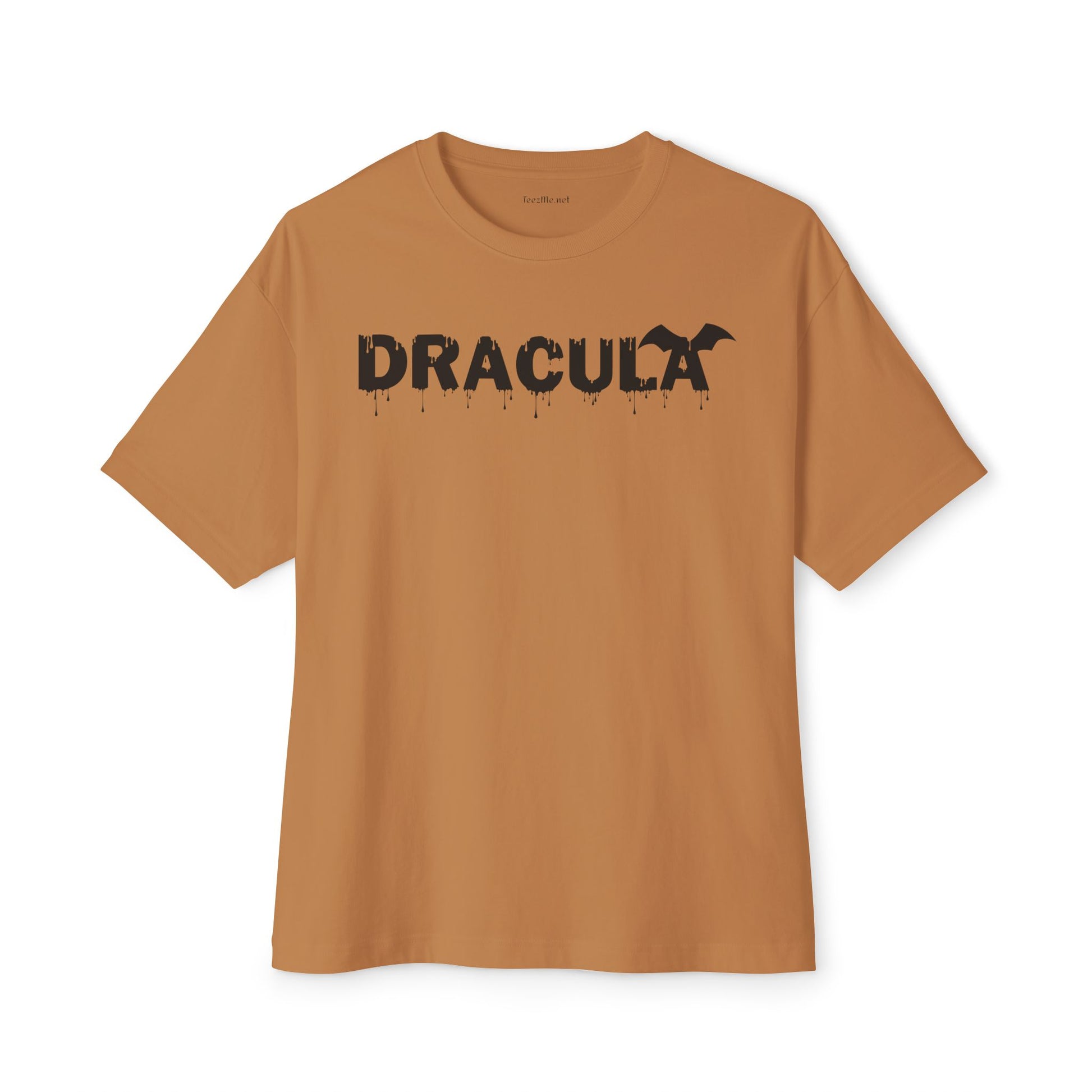 DRACULA with bats on back Unisex Oversized Boxy Tee