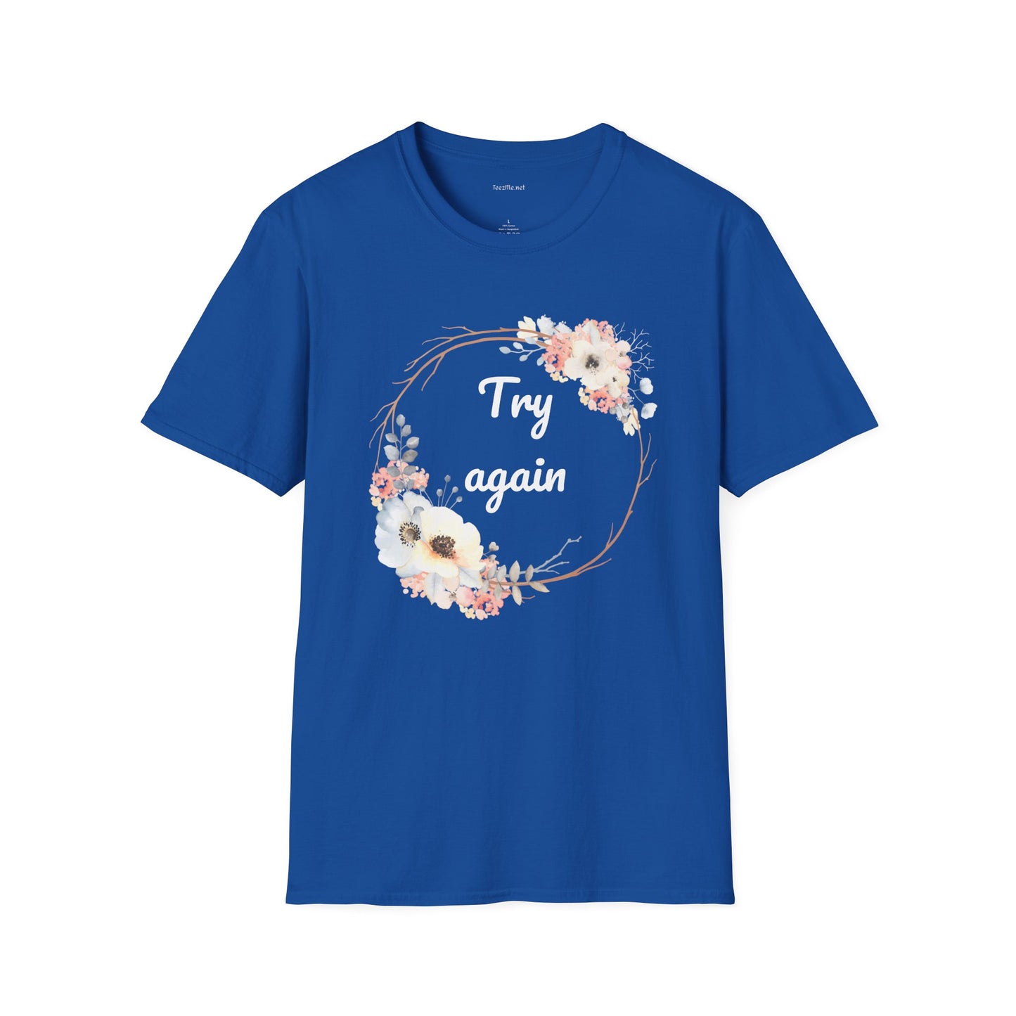 Try again - Unisex Softstyle T-Shirt 100% Cotton Graphic