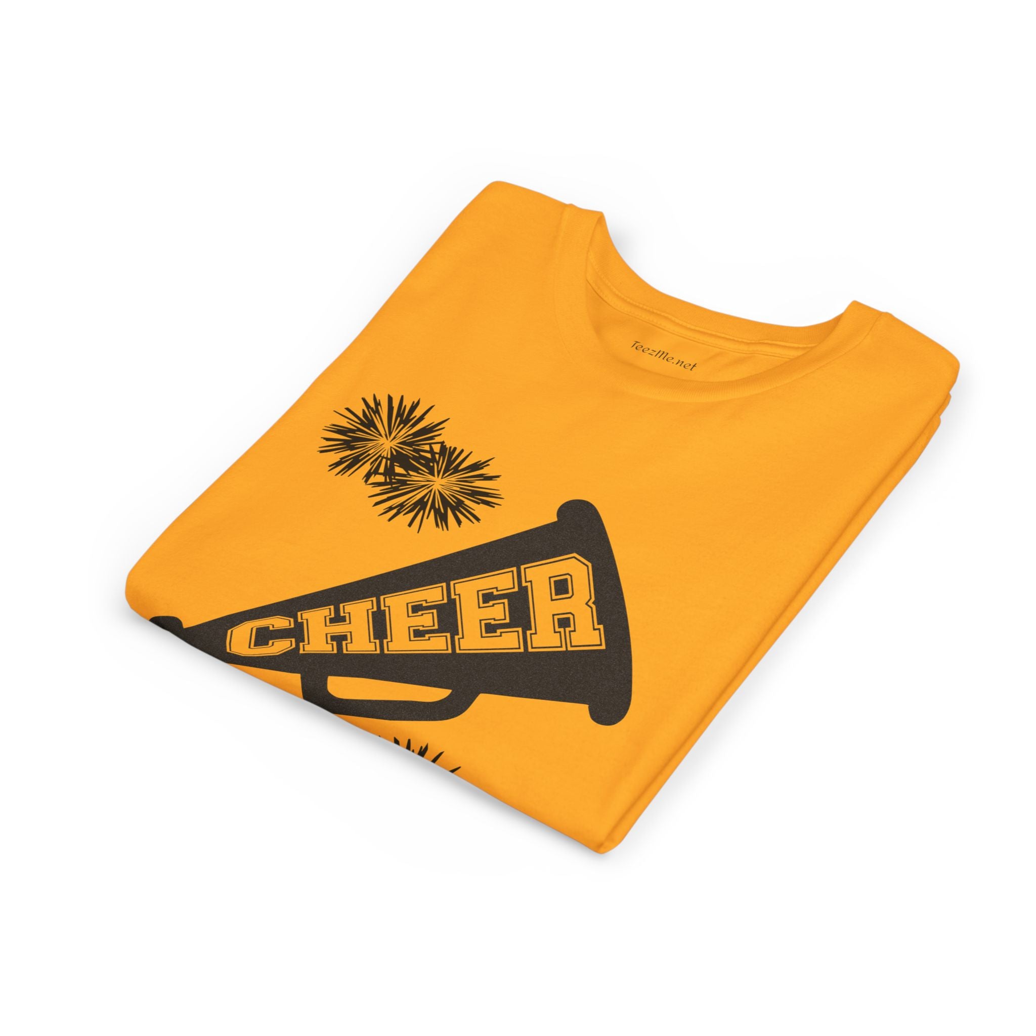 Youth Cheer Megaphone T‑Shirt – Pom Pom Cheerleader Tee