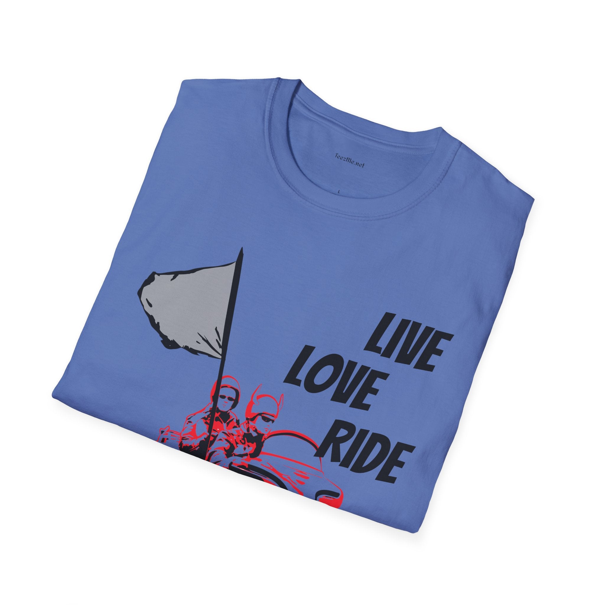 Live Love Ride - Unisex Softstyle T-Shirt 100% Cotton Graphic Motorcycle Harley
