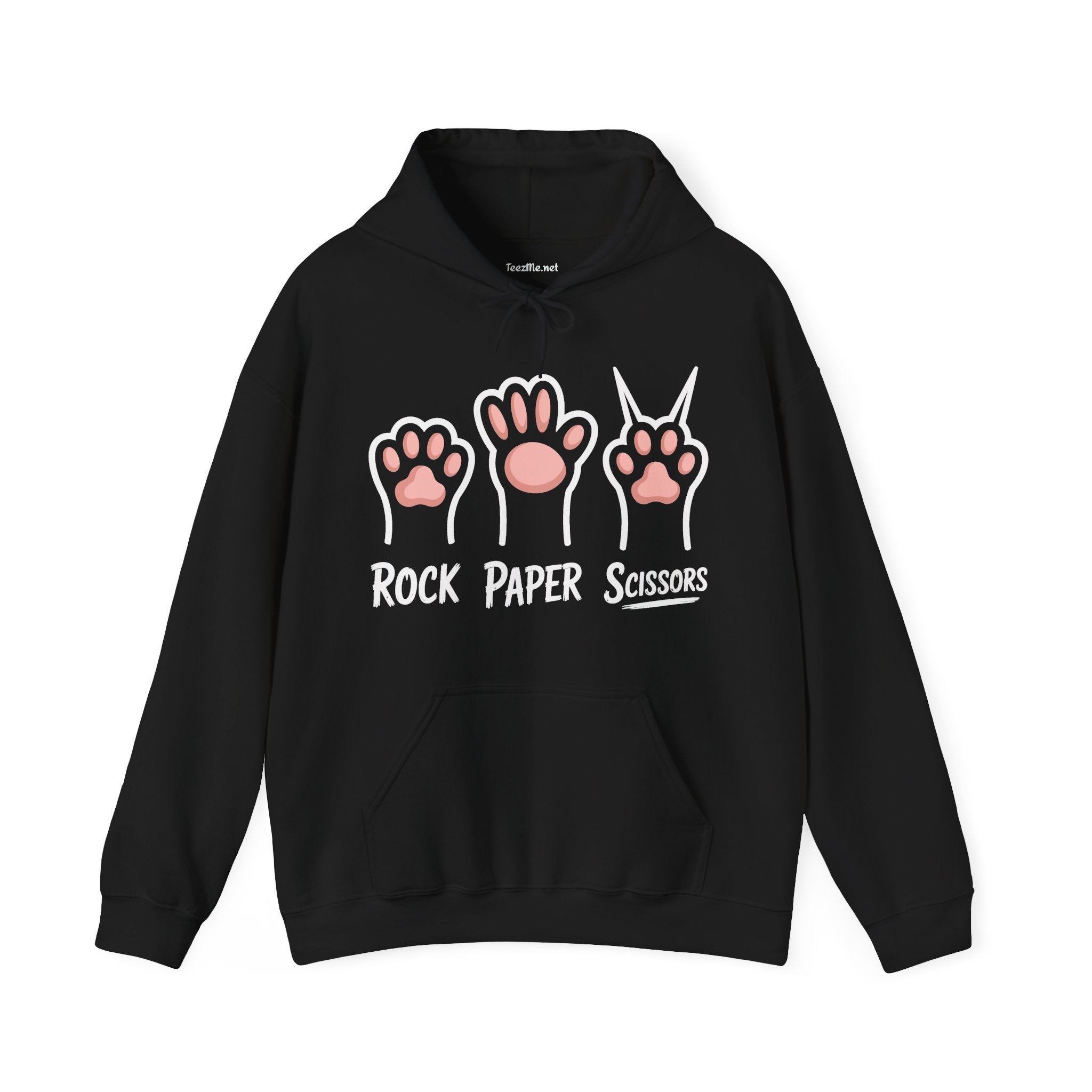 Rock Paper Scissors Cat Unisex Heavy Blend™ Hooded Sweatshirt