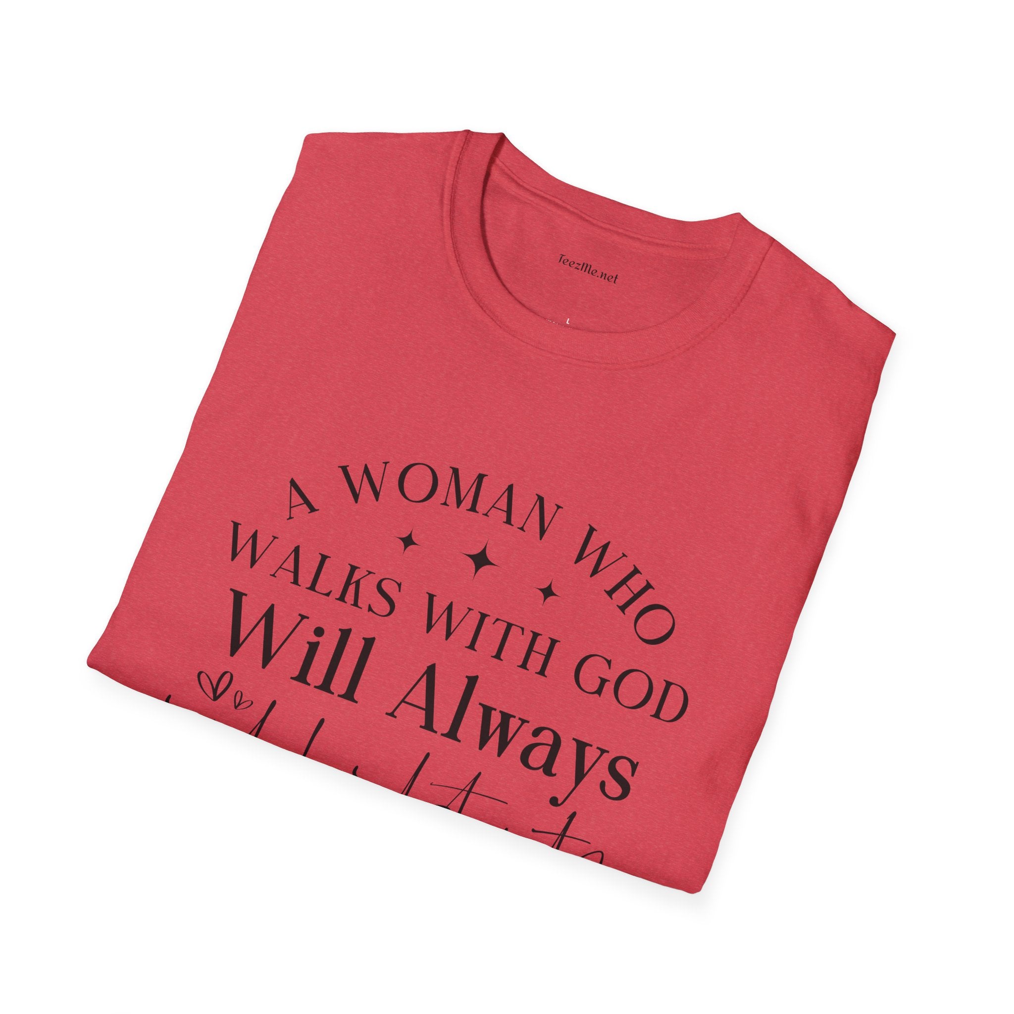 A woman who walks with God - Unisex Softstyle T-Shirt 100% Cotton Graphic