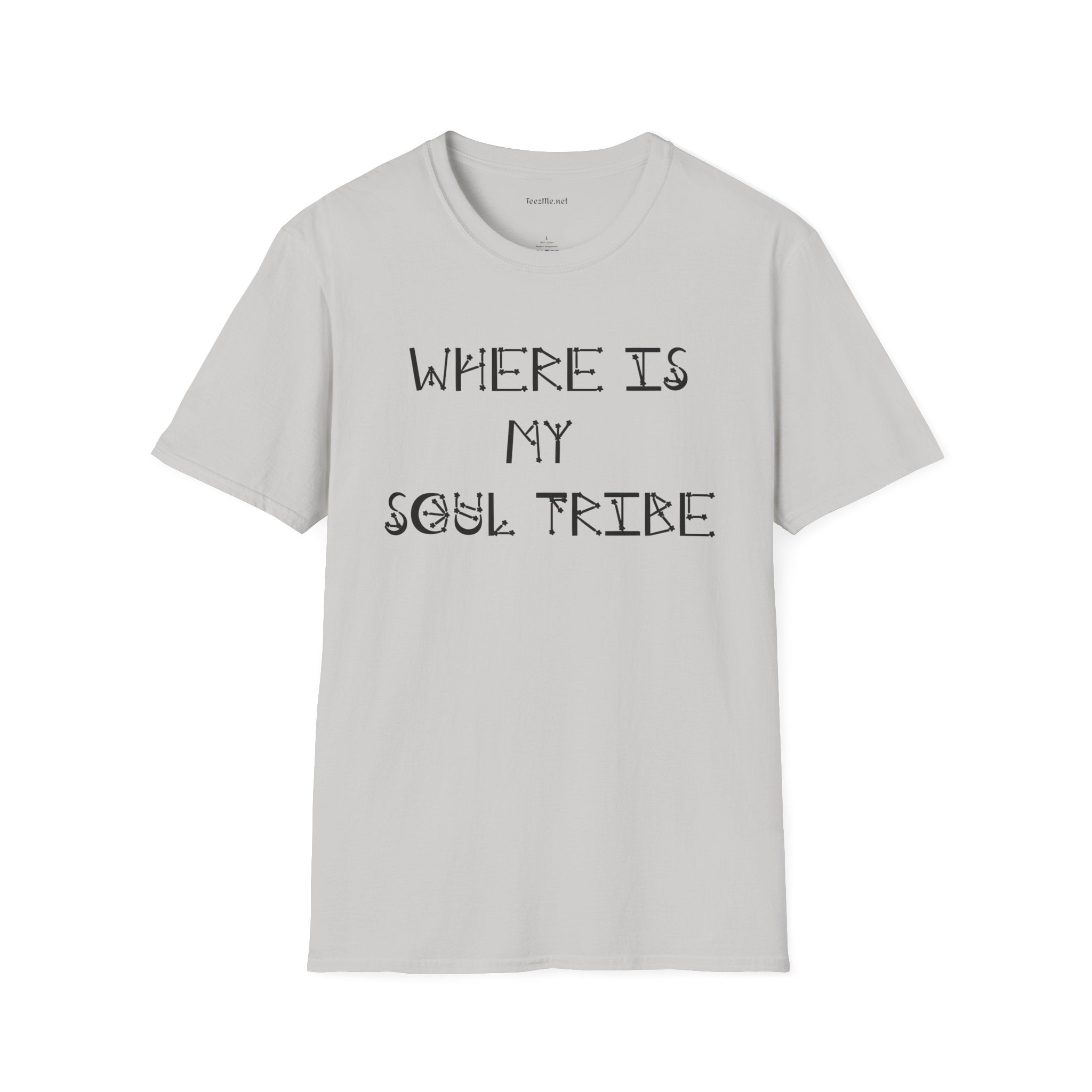 Where Is My Soul Tribe (Stars) Unisex Soft Style T-Shirt 100% Cotton Graphic