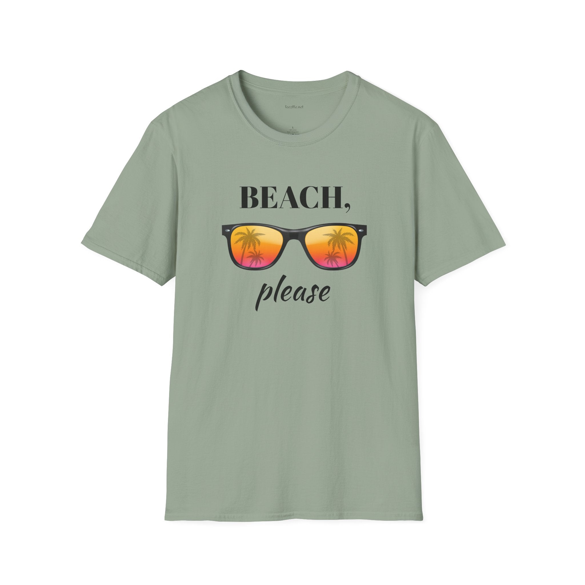 Beach please - Unisex Softstyle T-Shirt 100% Cotton Graphic