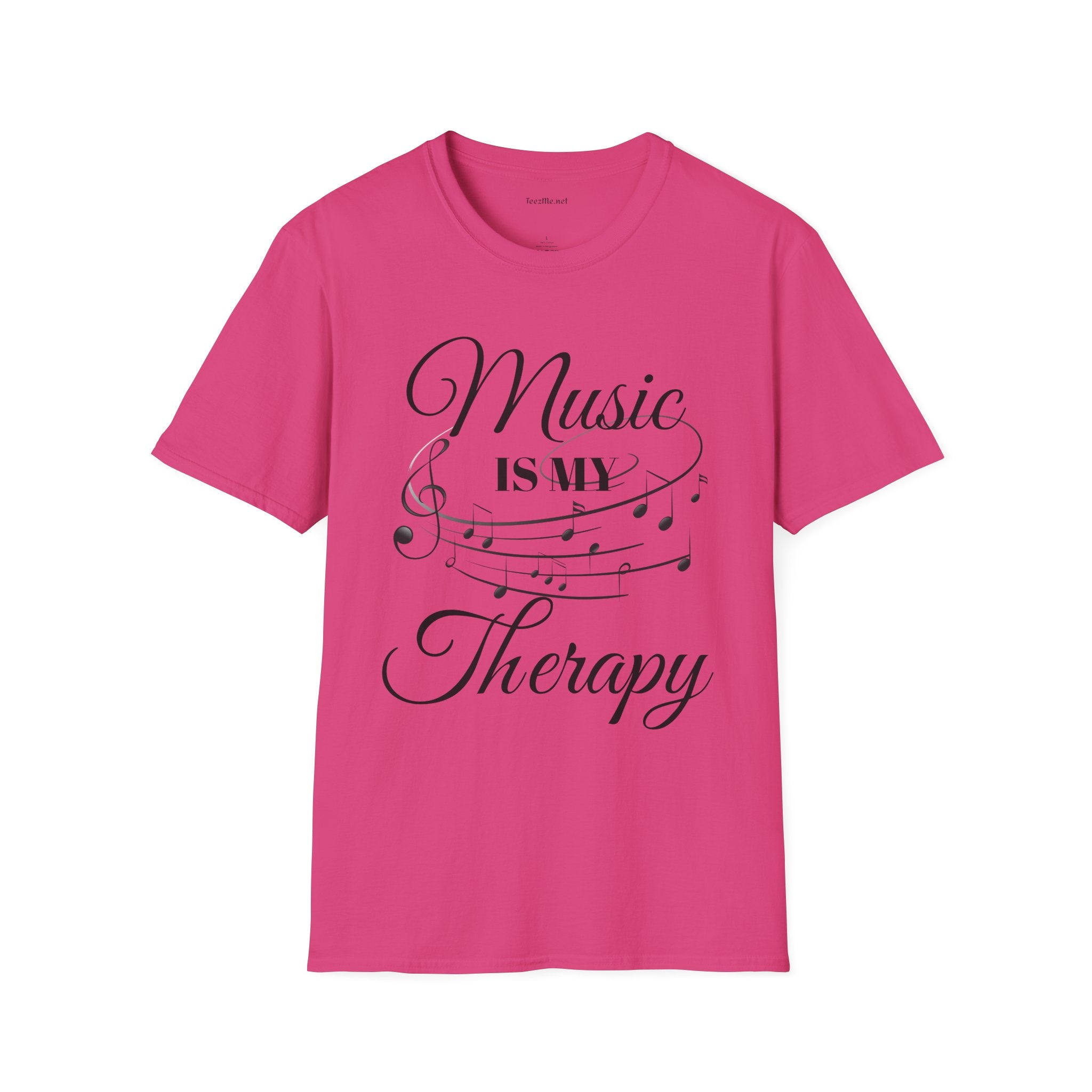 Music is my Therapy Unisex Softstyle T-Shirt 100% Cotton Graphic