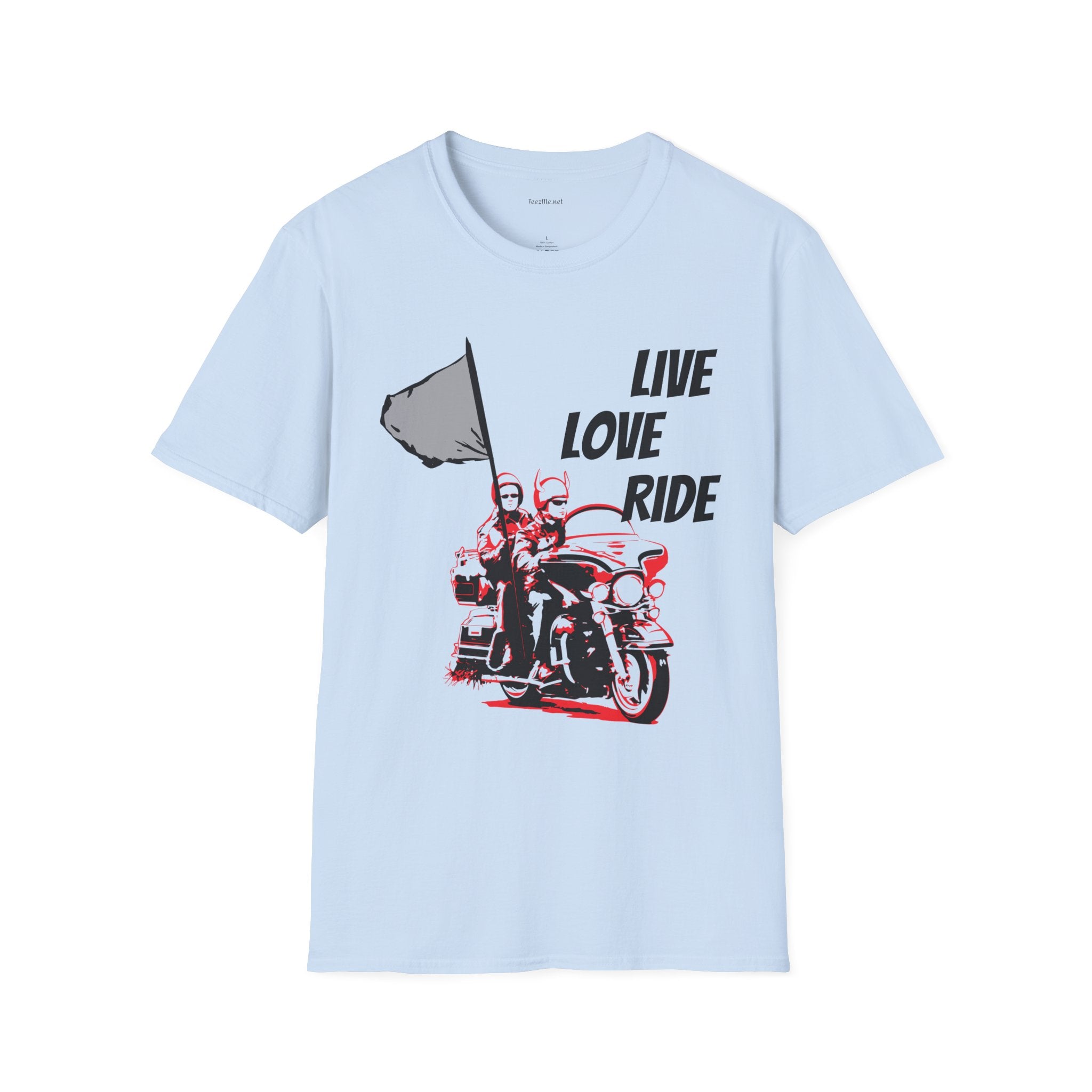Live Love Ride - Unisex Softstyle T-Shirt 100% Cotton Graphic Motorcycle Harley