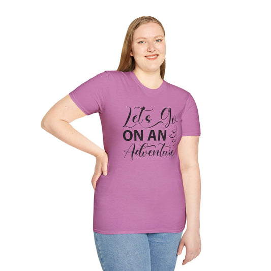 Let's Go On an Adventure Unisex Softstyle T-Shirt 100% Cotton Graphic