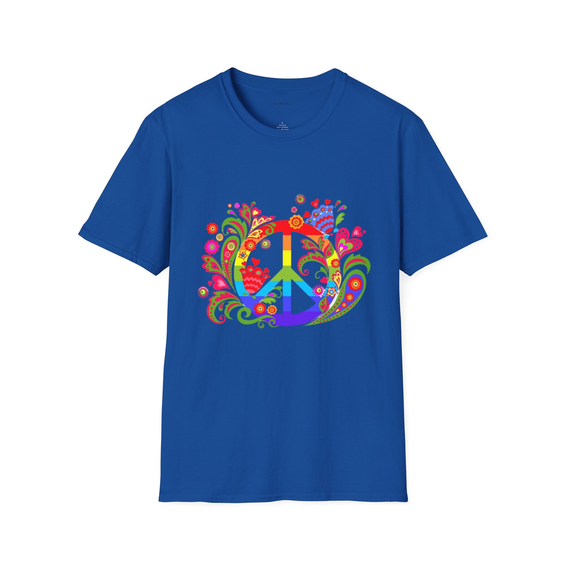 Peace sign illustration - Unisex Softstyle T-Shirt 100% Cotton Graphic