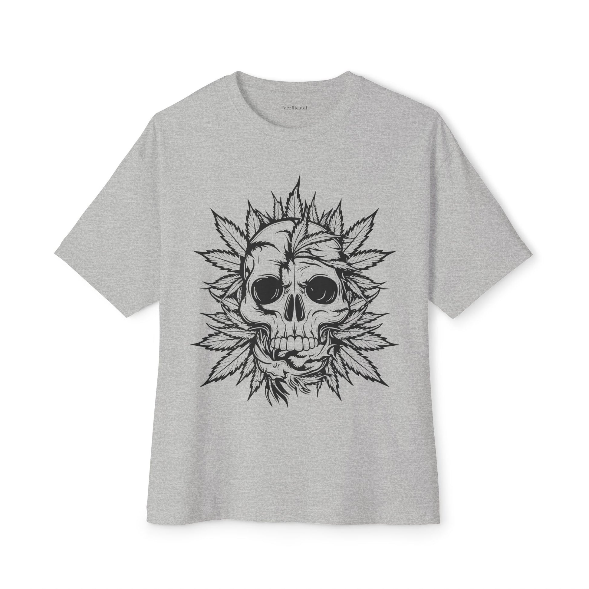 Weed Skull - Unisex Oversized Boxy Tee