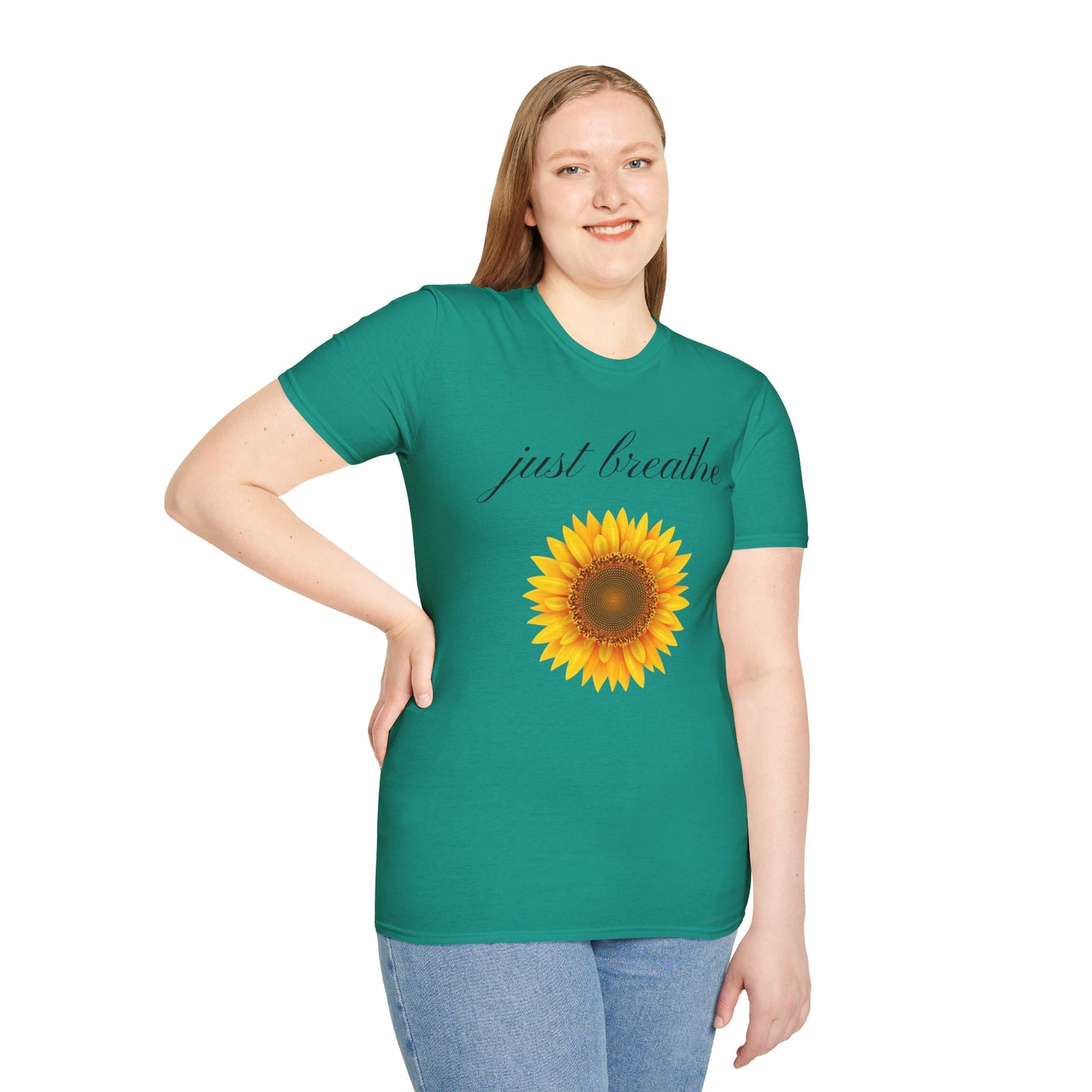 Just breathe - Unisex Softstyle T-Shirt 100% Cotton Graphic