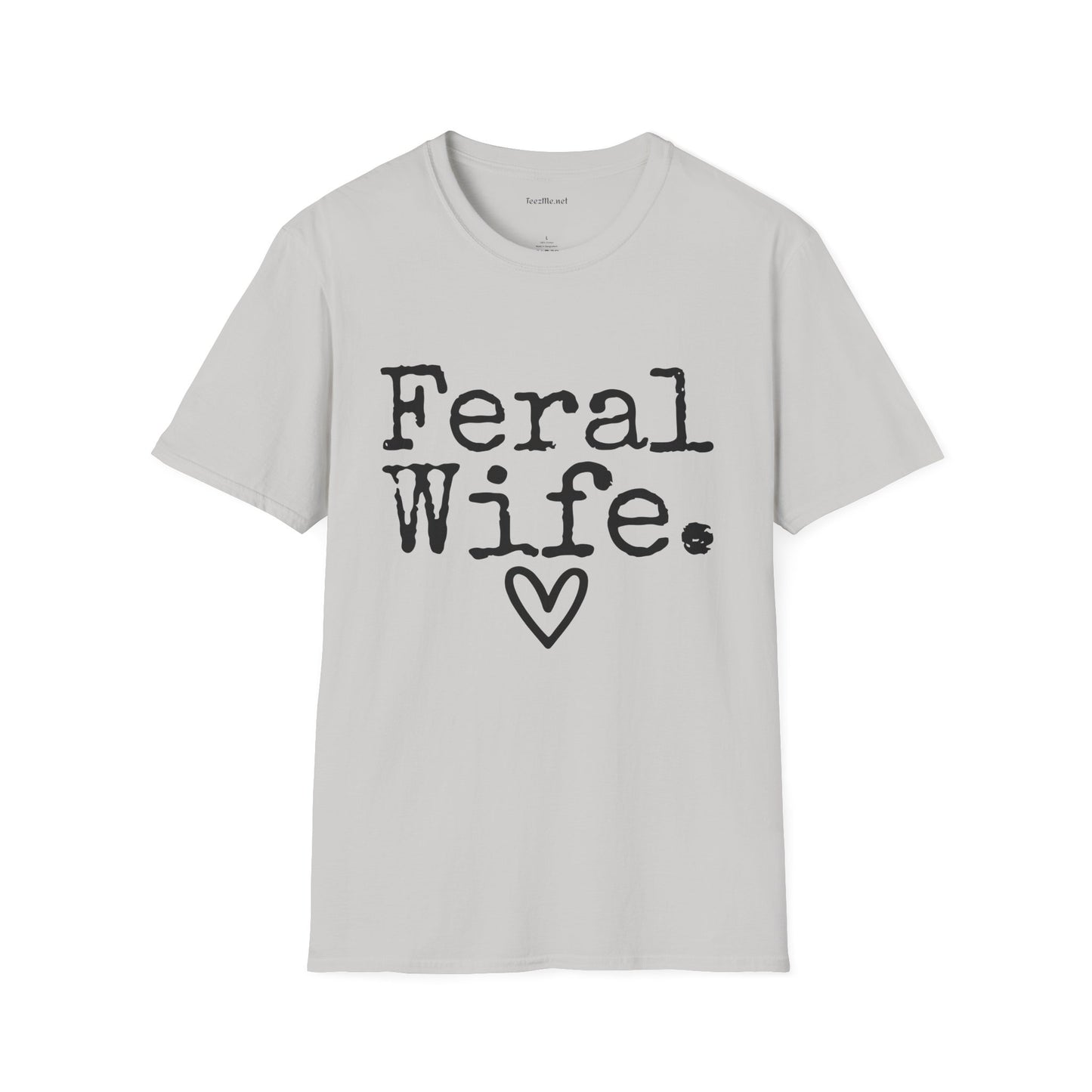 Feral Wife (black) Unisex Softstyle T-Shirt 100% Cotton Graphic
