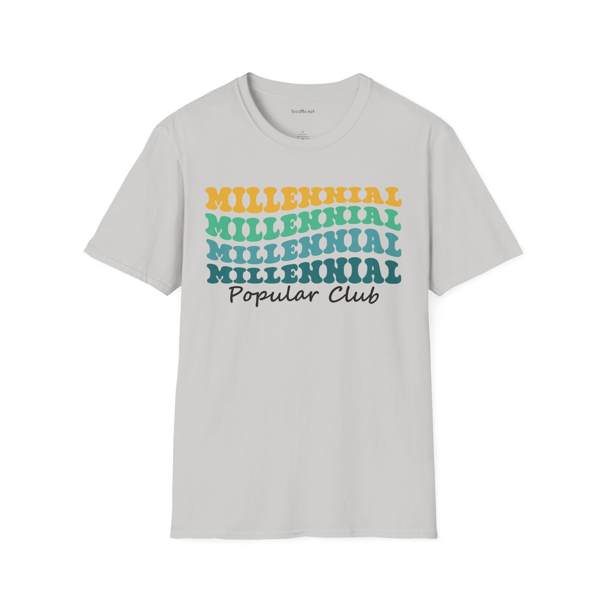 Millennial Popular Club Unisex Soft Style T-Shirt 100% Cotton Graphic
