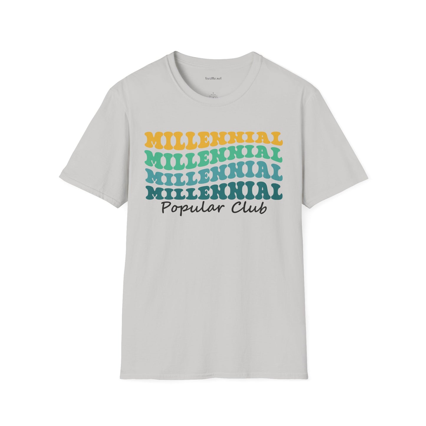 Millennial Popular Club Unisex Soft Style T-Shirt 100% Cotton Graphic