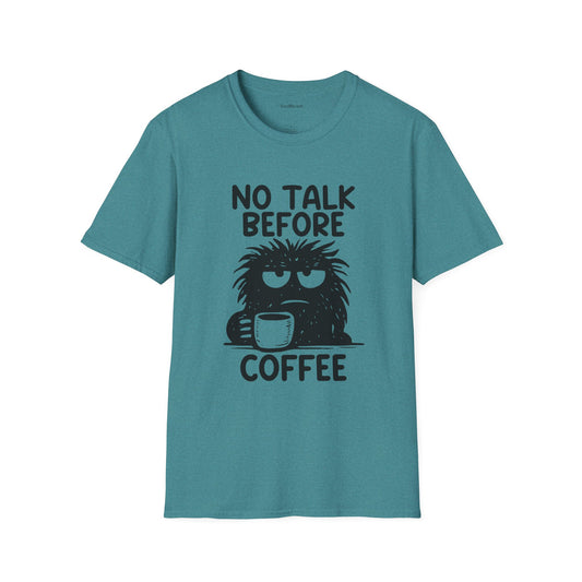 No Talk Before Coffee Unisex Softstyle T-Shirt 100% Cotton Graphic