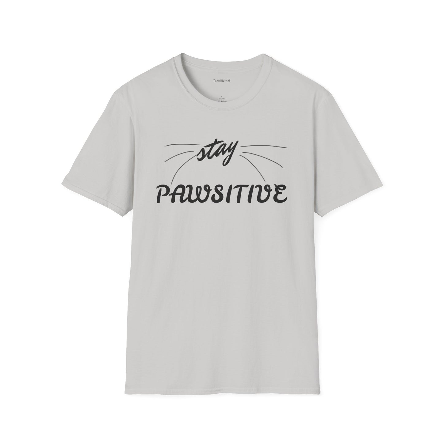 stay Pawsitive Unisex Softstyle T-Shirt 100% Cotton Graphic