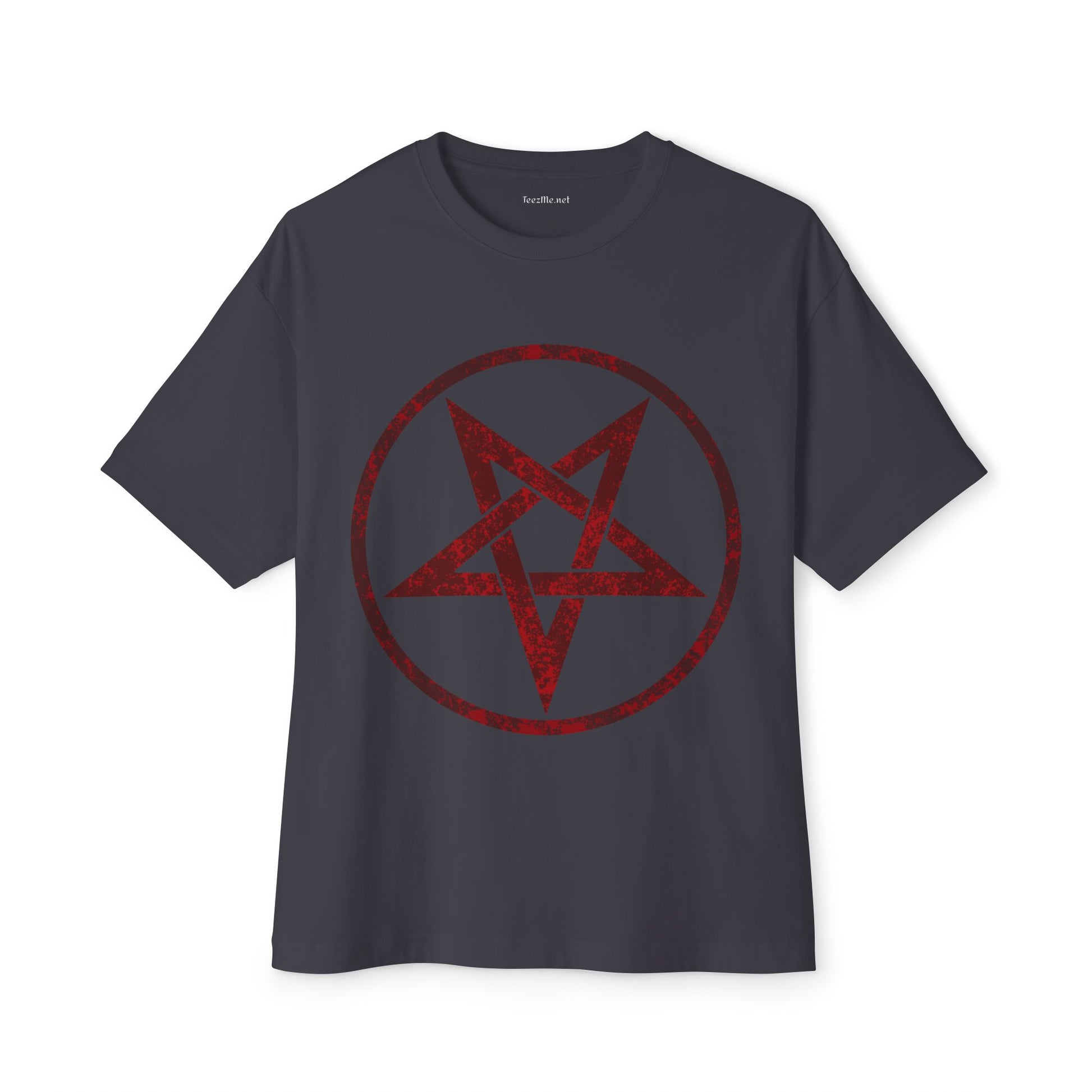 Red Pentagram Unisex Oversized Boxy Tee