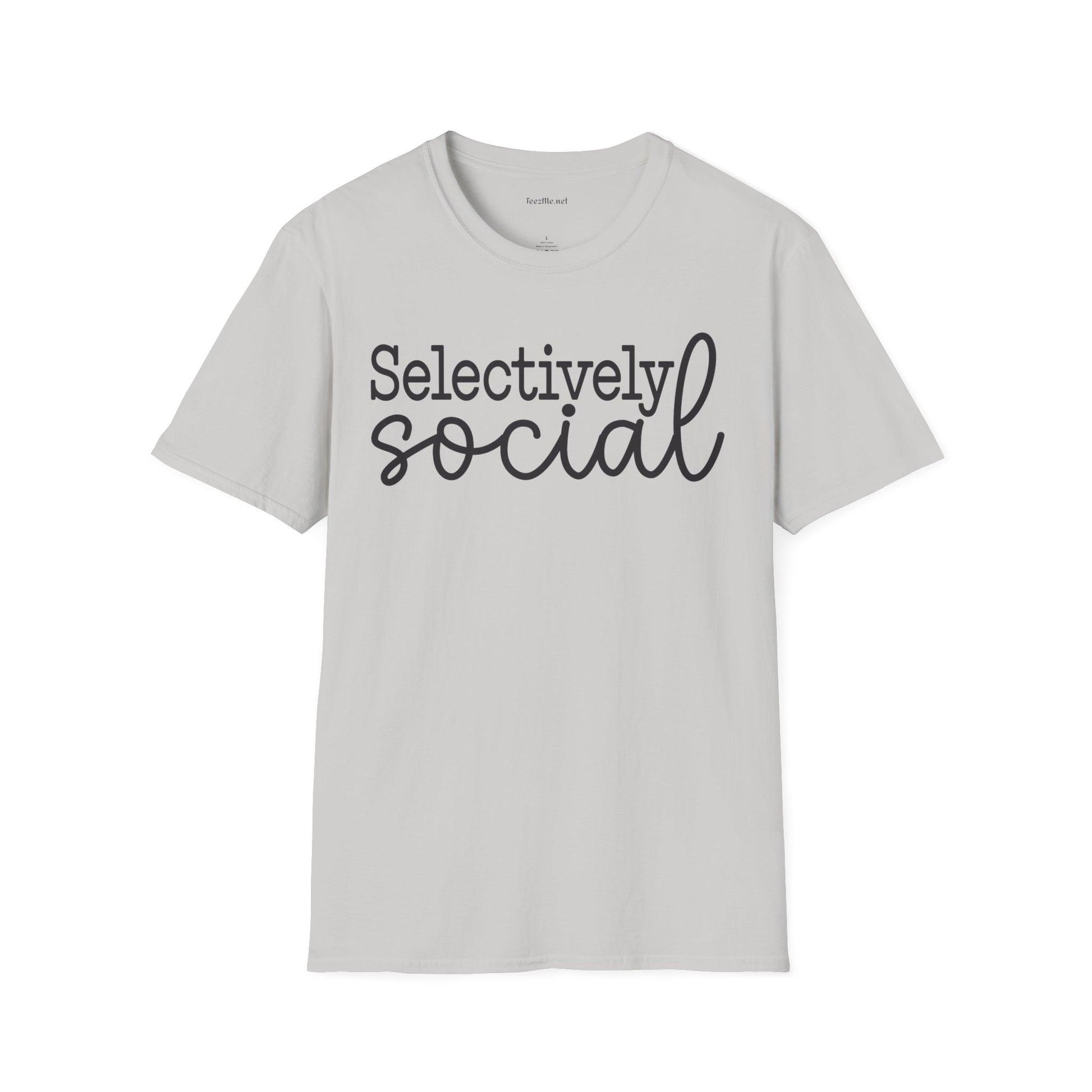 Selectively Social Unisex Softstyle T-Shirt 100% Cotton Graphic