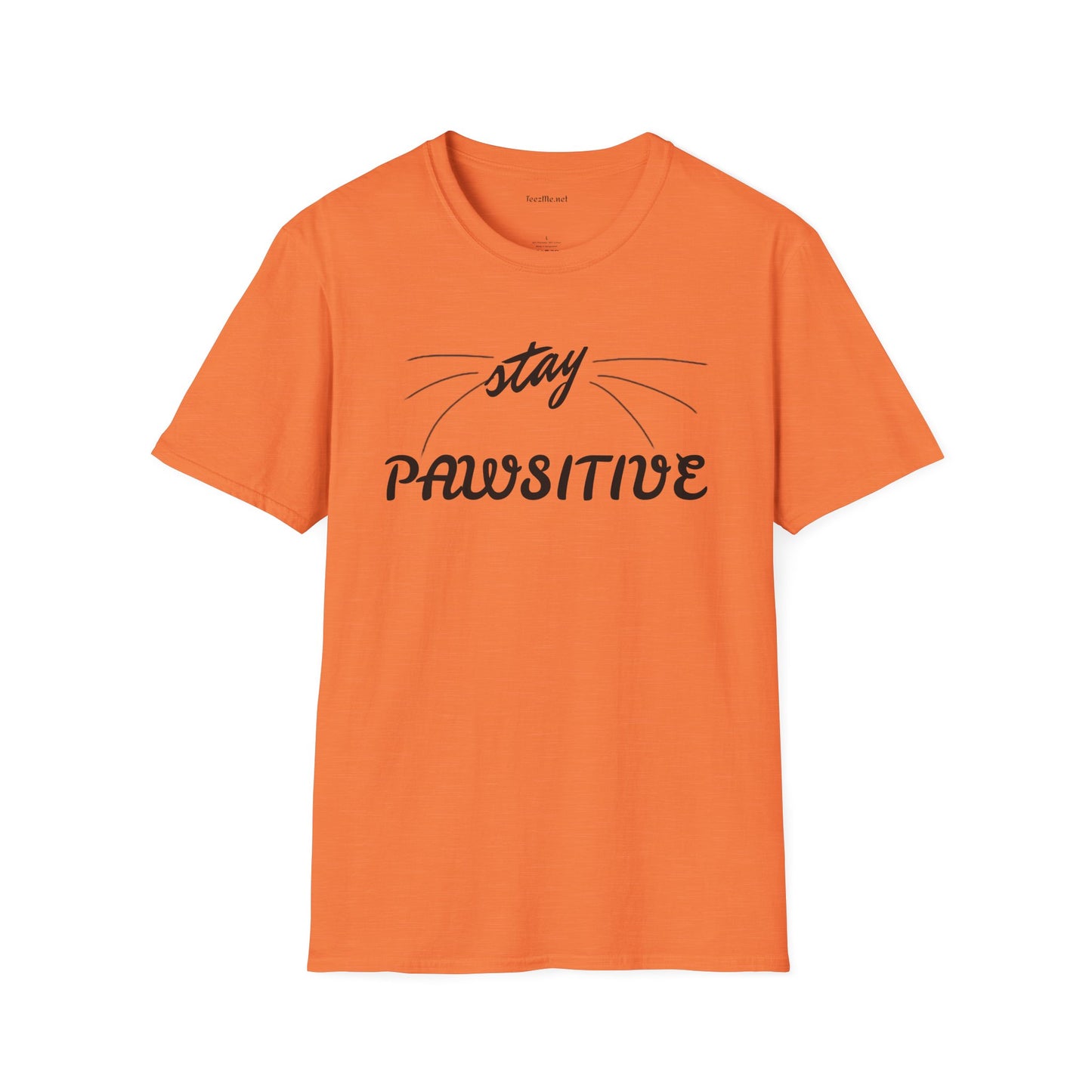stay Pawsitive Unisex Softstyle T-Shirt 100% Cotton Graphic