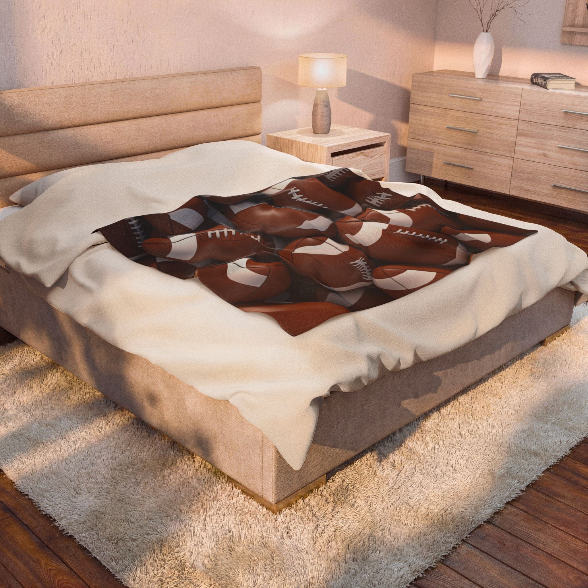 Football - Velveteen Plush Blanket