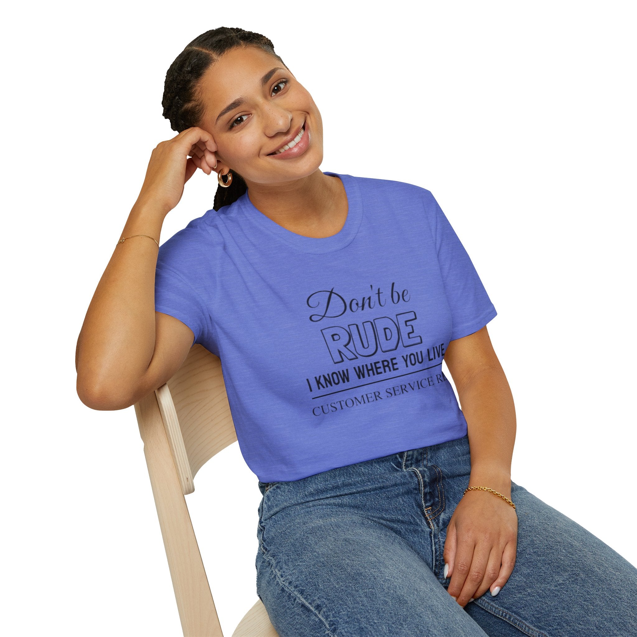 Don't be Rude  - Unisex Softstyle T-Shirt 100% Cotton Graphic