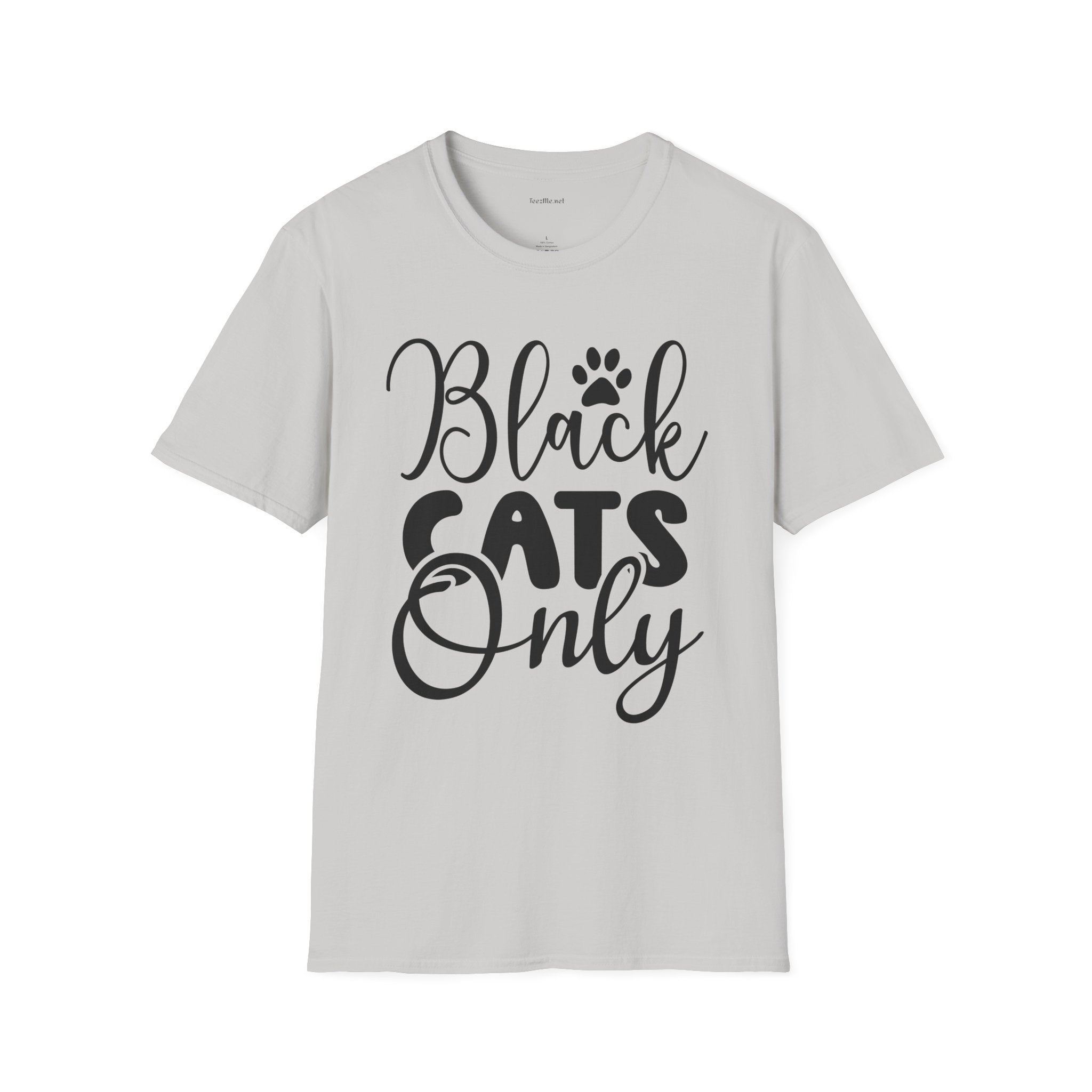 Black Cats Only - Unisex Softstyle T-Shirt 100% Cotton Graphic