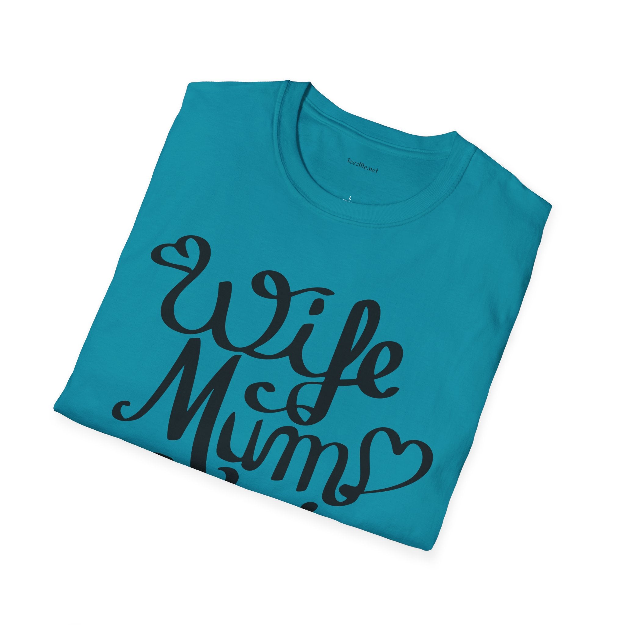 Wife Mum Boss - Unisex Softstyle T-Shirt 100% Cotton Graphic