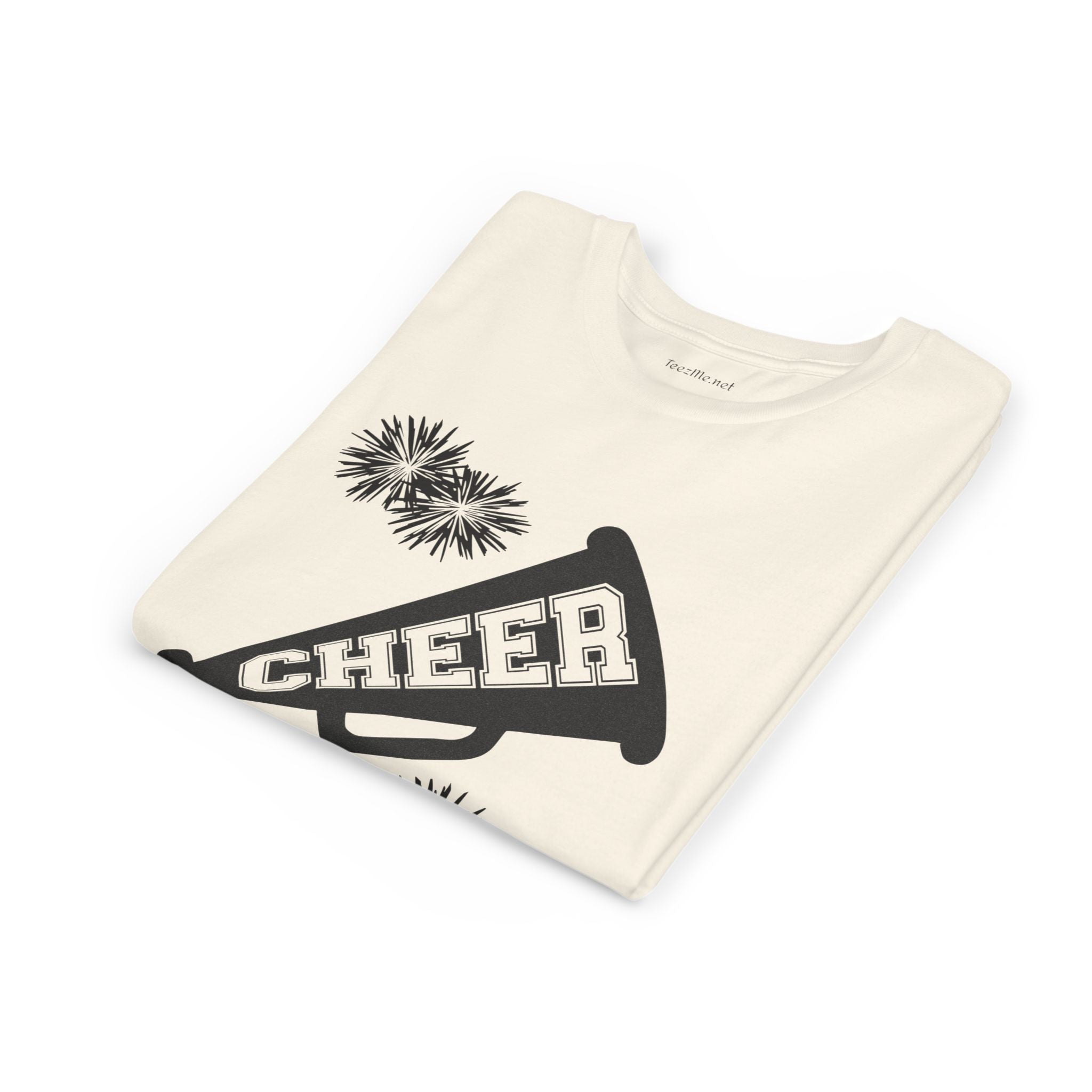 Youth Cheer Megaphone T‑Shirt – Pom Pom Cheerleader Tee