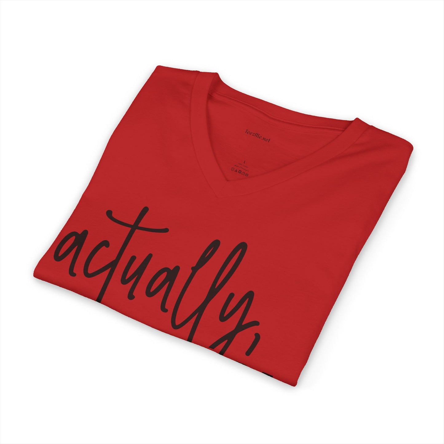 actually, I CAN Unisex Jersey Short Sleeve V-Neck Tee