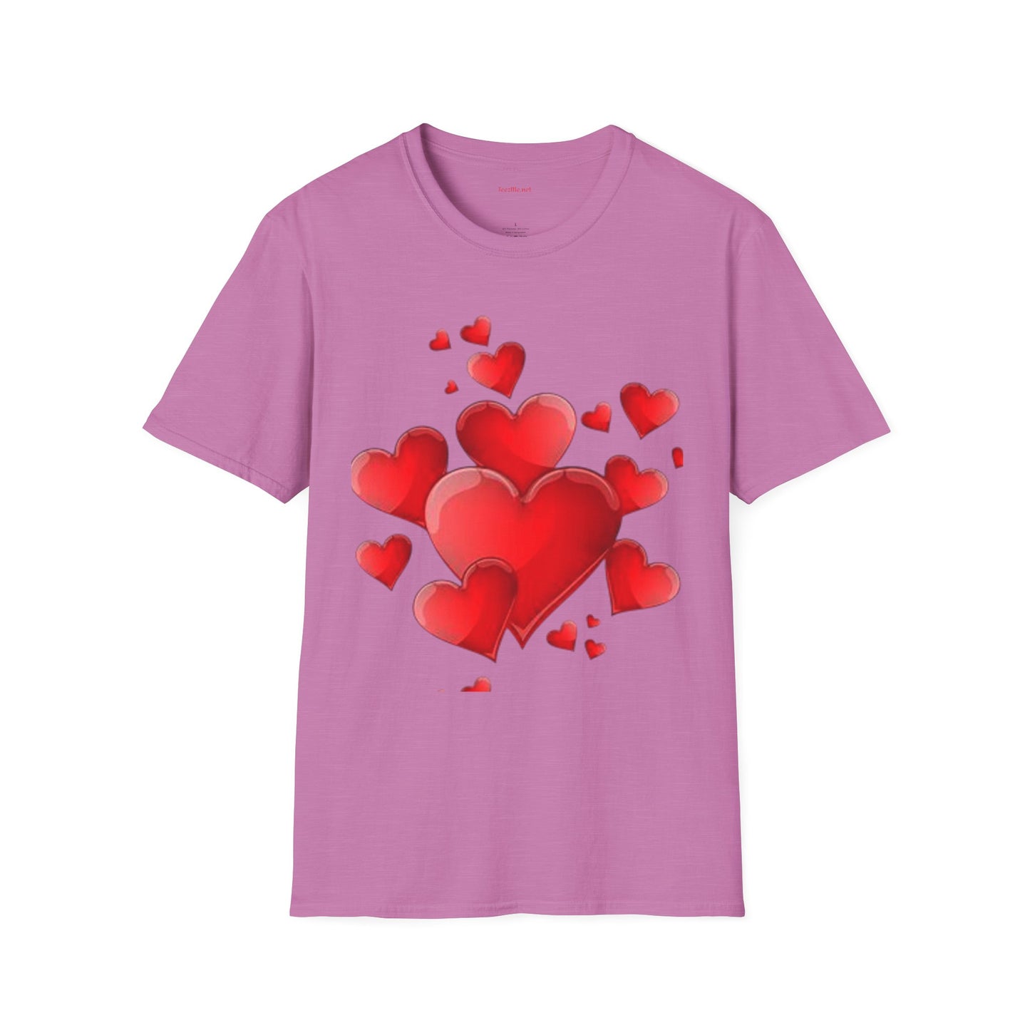 Red Hearts - Unisex Softstyle T-Shirt 100% Cotton Graphic