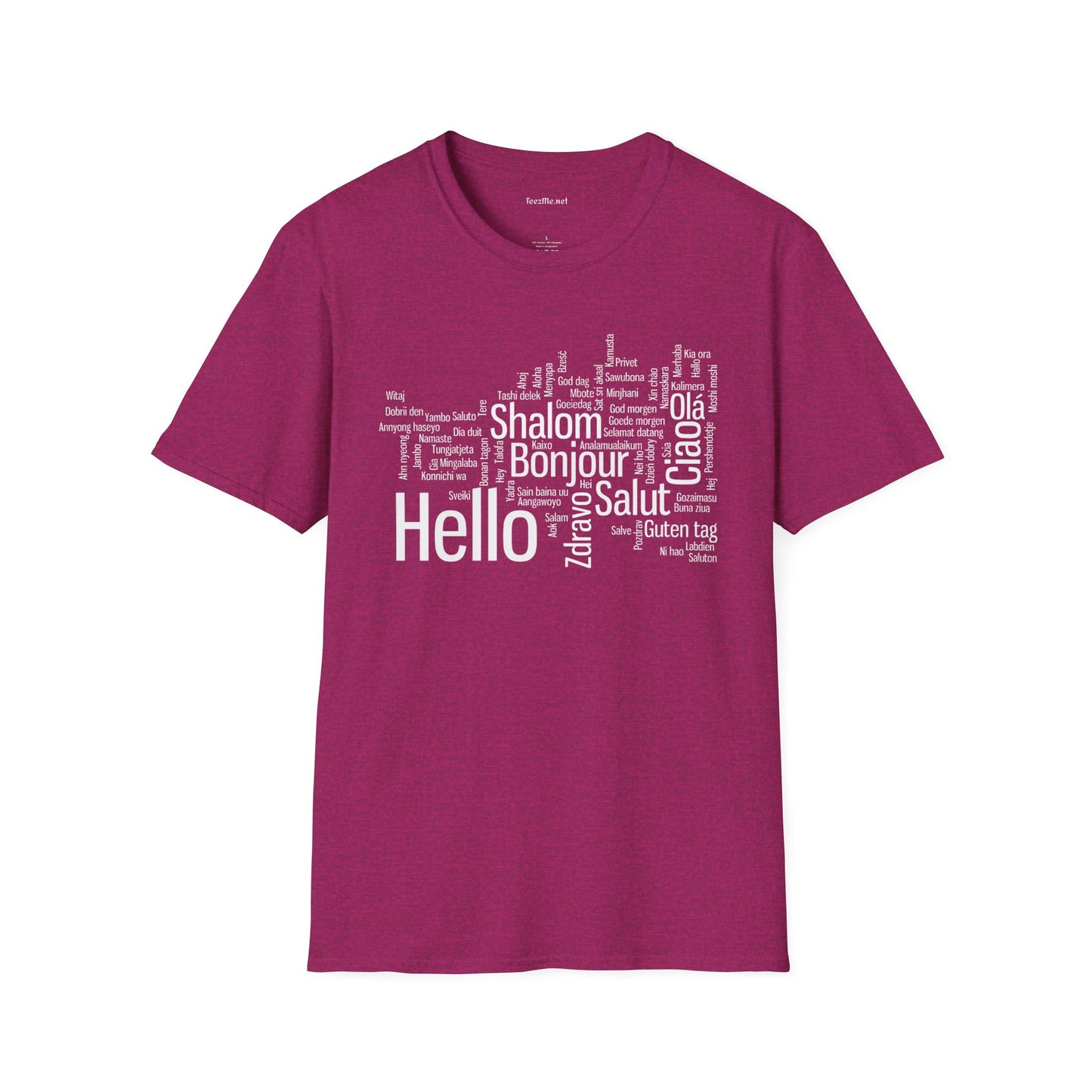 Hello (Multilingual) Unisex Softstyle T-Shirt 100% Cotton