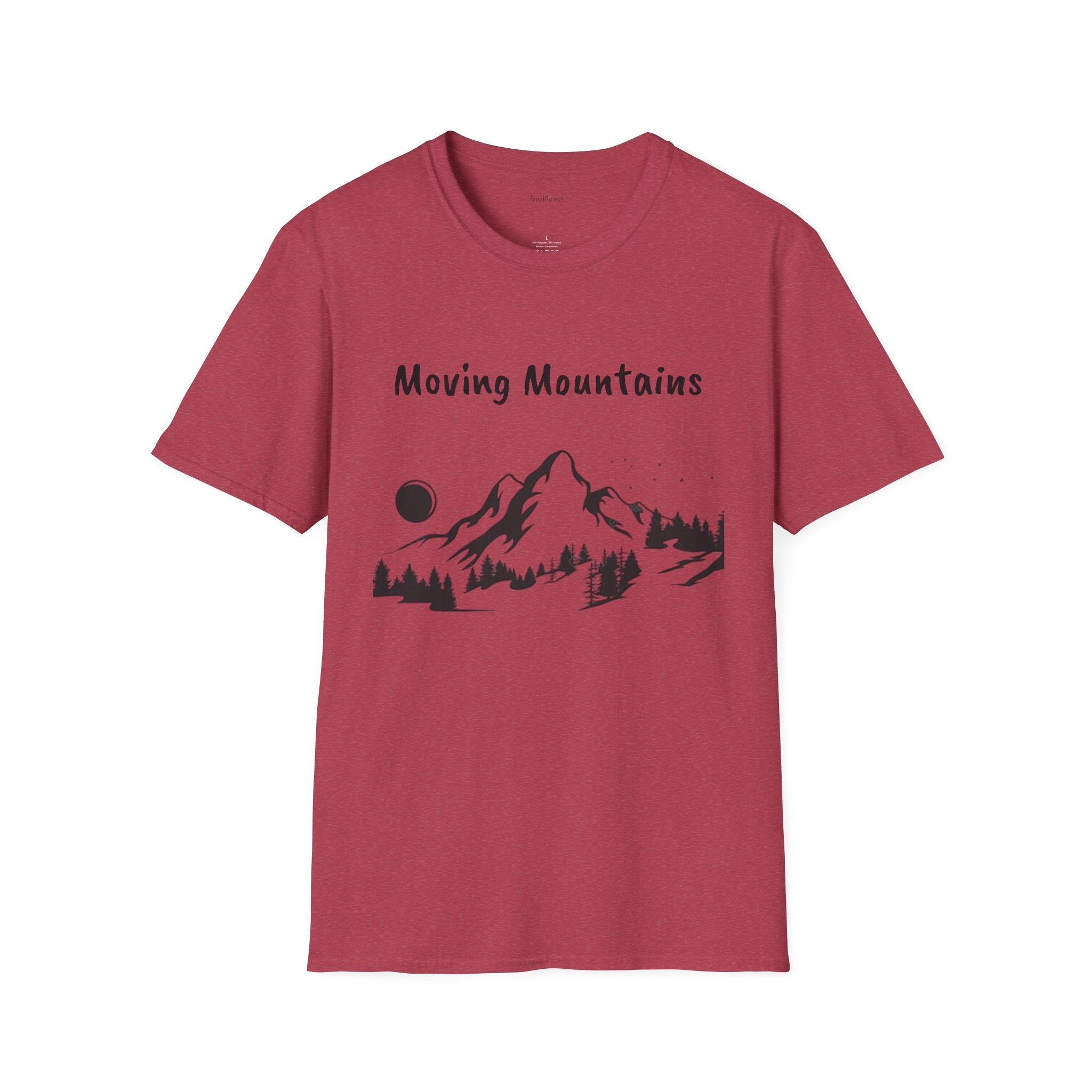 Moving Mountains - Unisex Softstyle T-Shirt 100% Cotton Graphic
