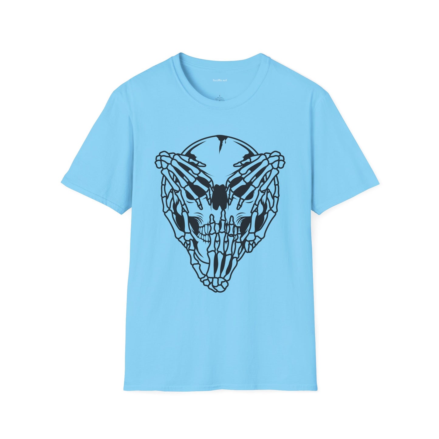 Hear Speak See No Evil Skull Unisex Softstyle T-Shirt 100% Cotton Graphic